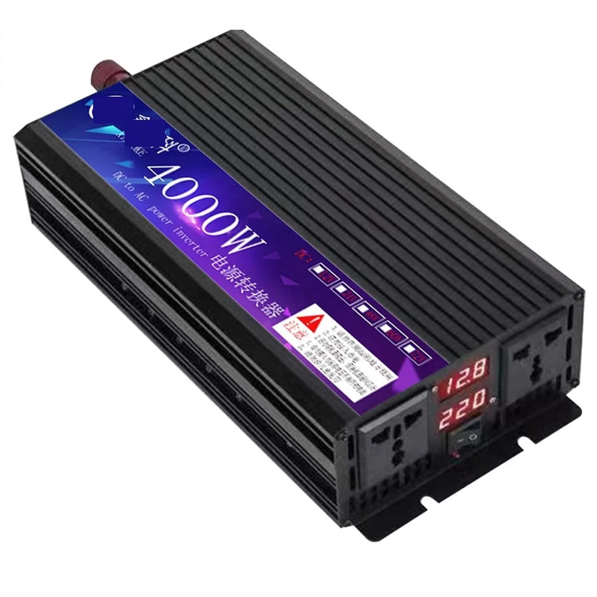 Falownik, 6000W słoneczna czysta fala sinusoidalna przetwornica napięcia 12V 220/110 domowy falownik solarny samochód zewnętrzny bank wymiana zasilania(4000W,24V,50HZ)