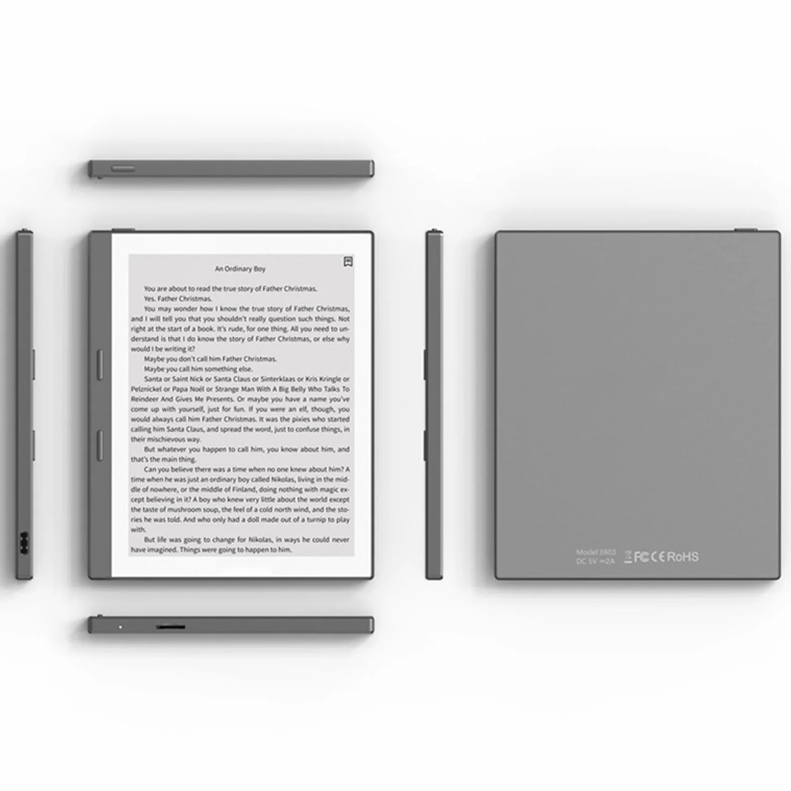 LICAEVEY E CZYTER KSIĄŻKI 5.76 -calowy Ekran Dotykowy, Urządzenia Czytnika Wi -Fi z Gniazdem Karty Mikro Pamięci, Ultra Cienki Lekki Notebook Cyfrowy, 1 GB 32 GB 198ppi (GREY)