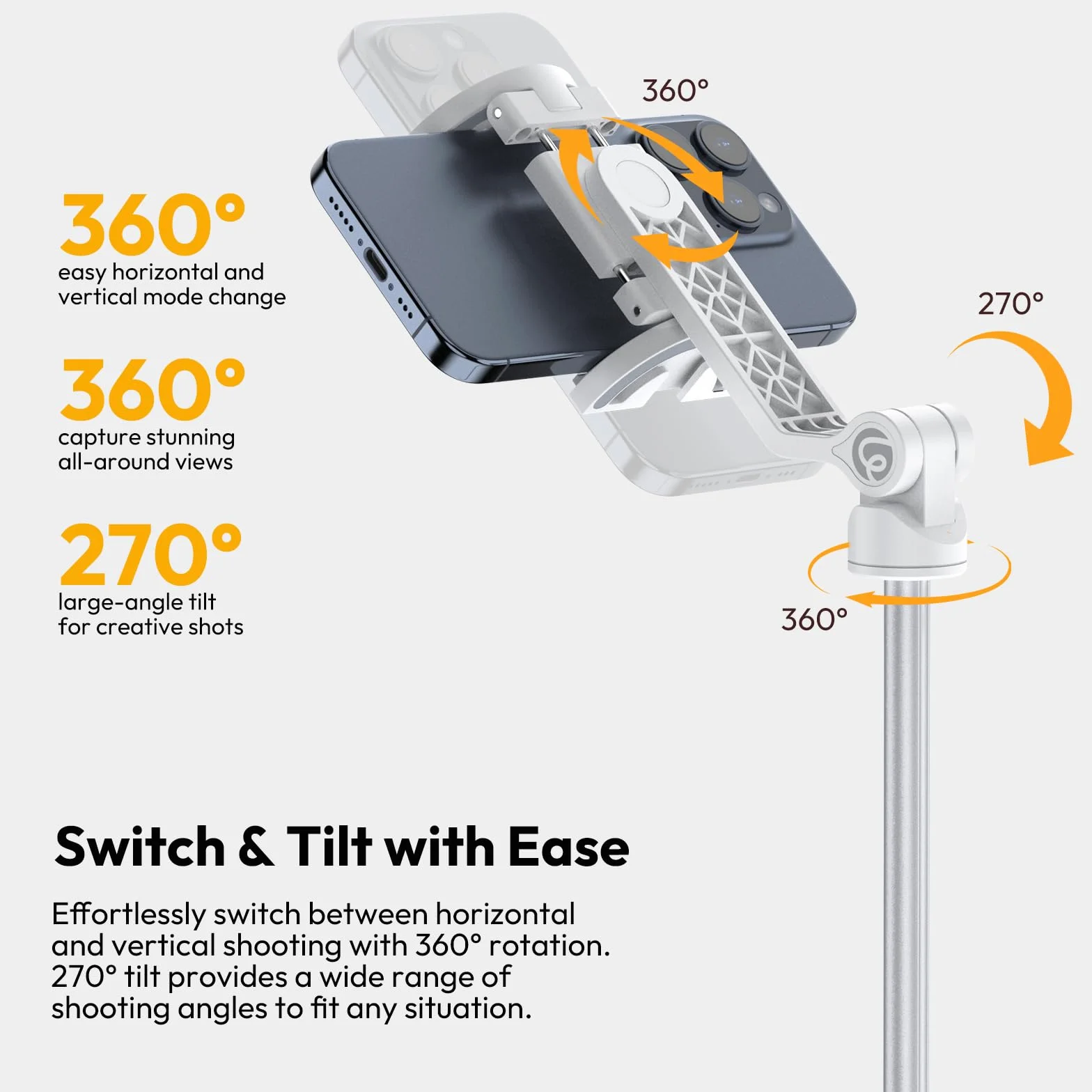 ULANZI Statyw telefonu komórkowego 145 cm, magnetyczny kij do selfie, statyw do smartfona z 2 w 1 klipsem do telefonu, 2 uchwyty na zimną stopkę do telefonu komórkowego, kompatybilny z iPhone/Samsung