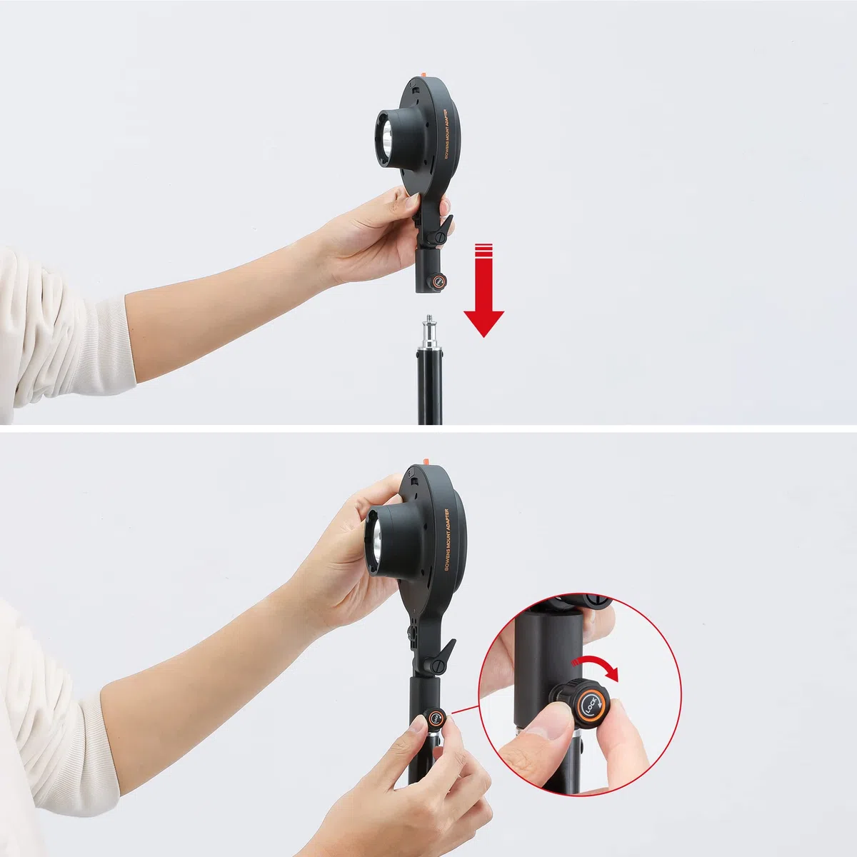 ZHIYUN Adapter B für X60/ CX100/ X100 Videoleuchte von Bowens Mount auf ZY Mount