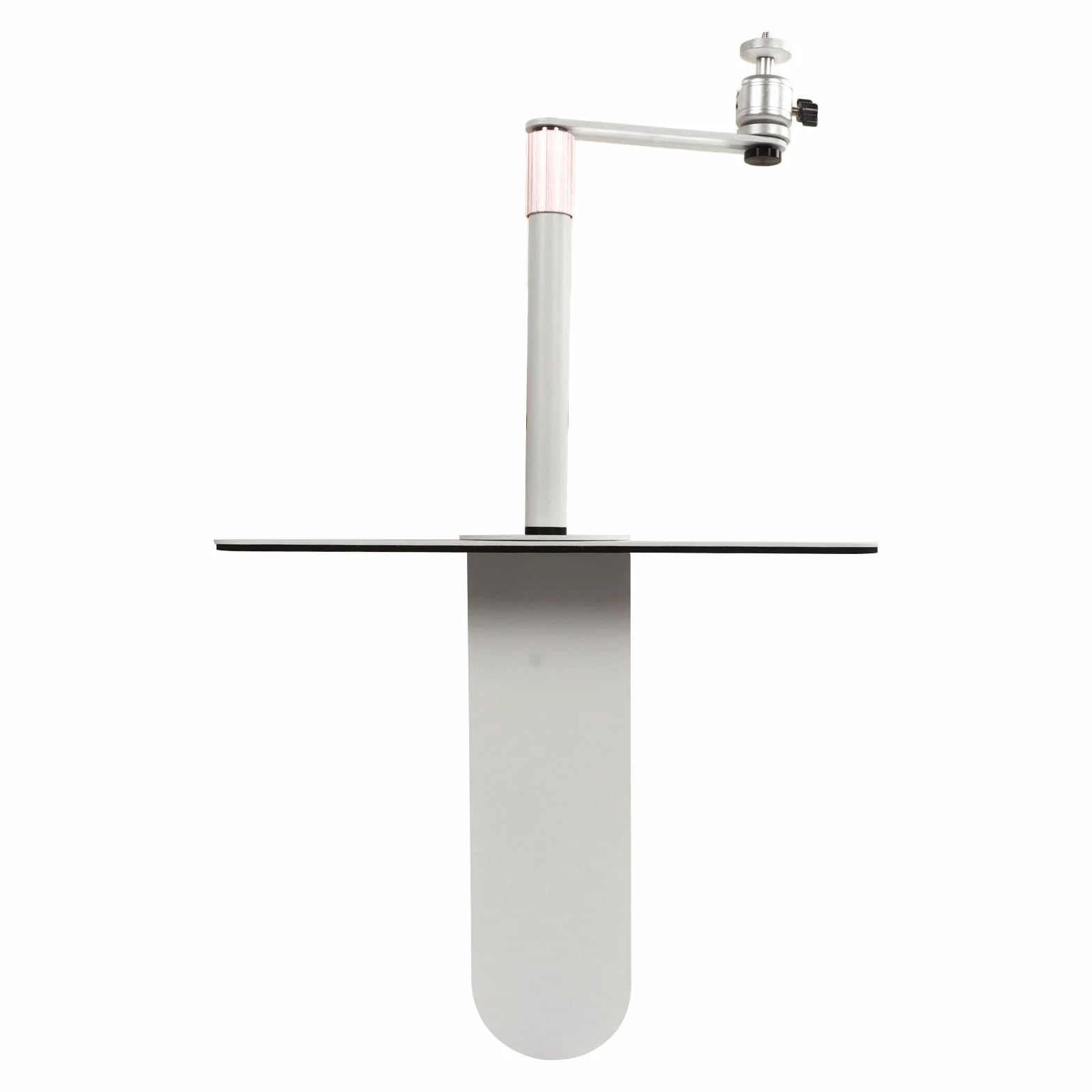 Stojak na projektor na ramę łóżka i biurko, metalowy uchwyt zaciskowy C, 24-40 cm, regulowany kąt, uchwyt do montażu projektora, gwint 1/10.2 cm, na biurko, sofę, łóżko, biały