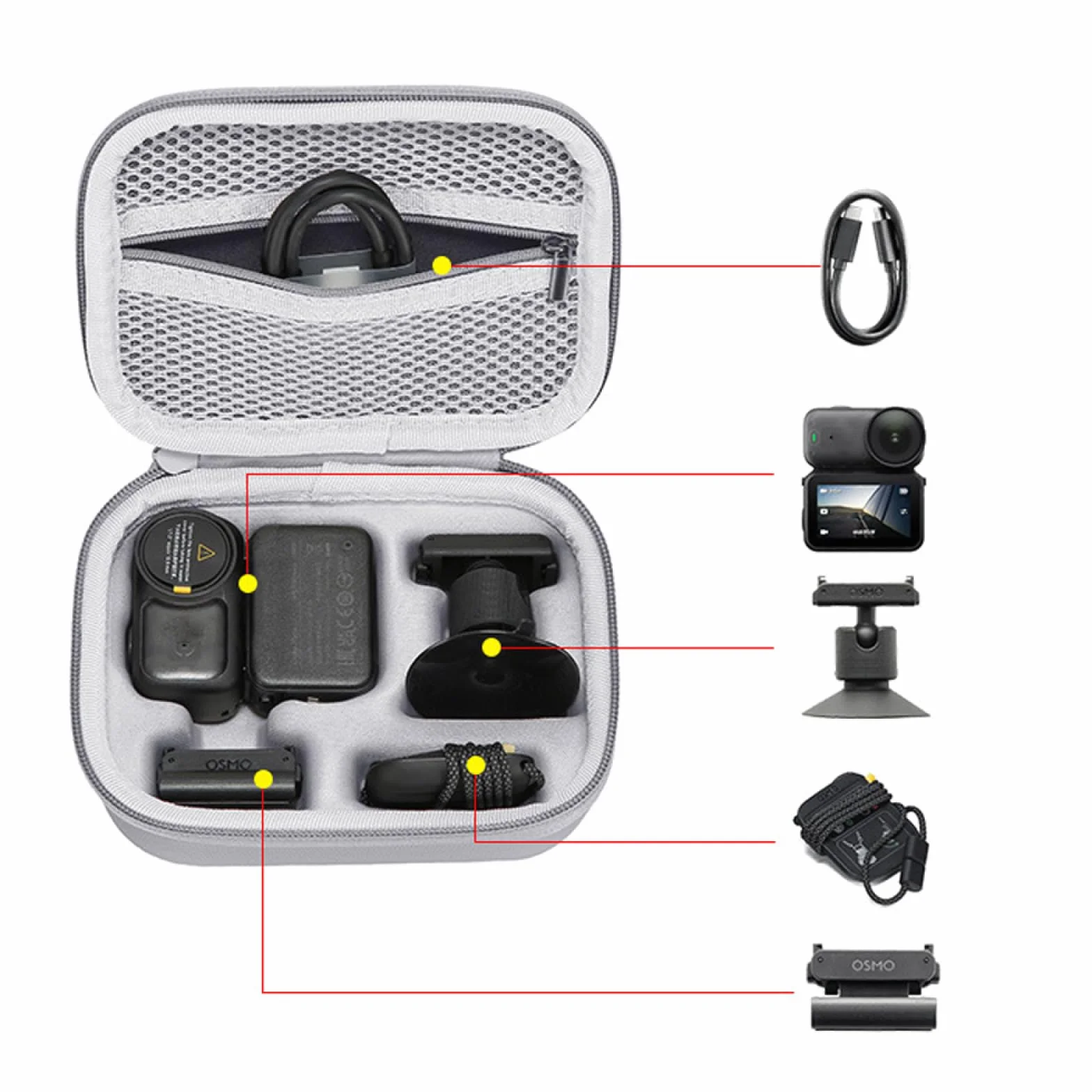 Przenośna mini torba do przenoszenia DJI Osmo Nano, wodoodporna torba do przechowywania PU, ochronna torba podróżna, kompatybilna z akcesoriami DJI OSMO Nano