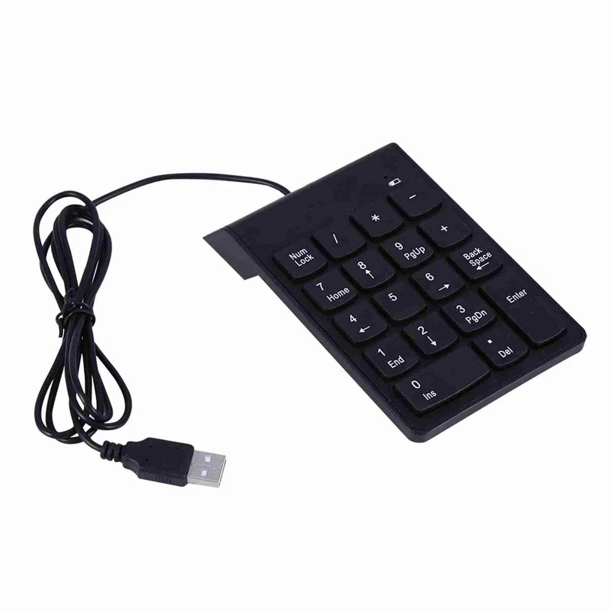 Generic Klawiatura Numeryczna Mini USB 18 Klawiszy Odporny na Zalanie do Laptopa Komputer Stacjonarny Pro Materiał ABS Czarny 1 szt.