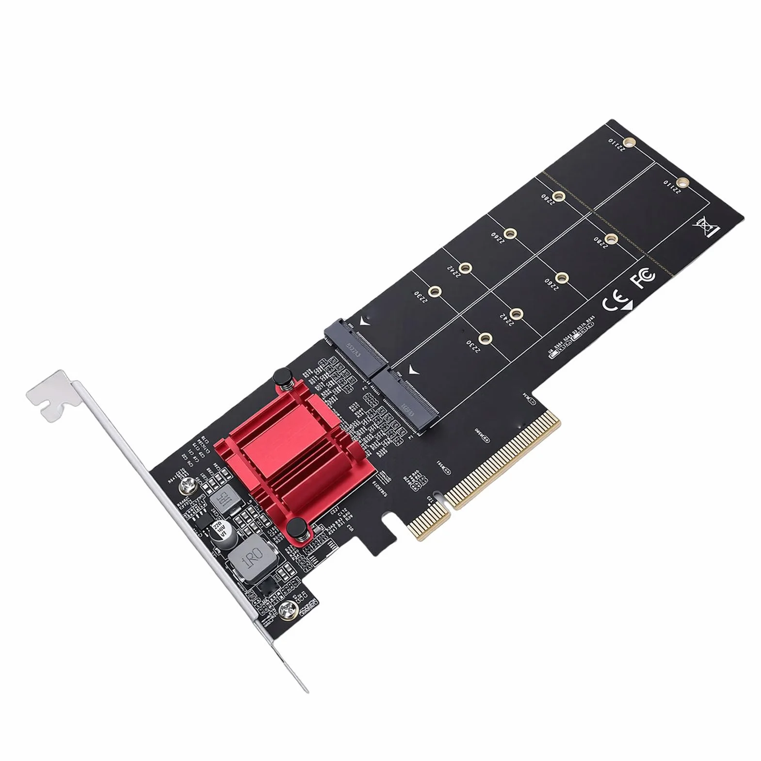 Zunate Podwójny Adapter NVMe PCIe Szybki Dysk SSD M.2 na kartę PCIe Zapewniający Szybkie Rozwiązanie Pamięci Masowej Zgodne z Różnymi Obudowami