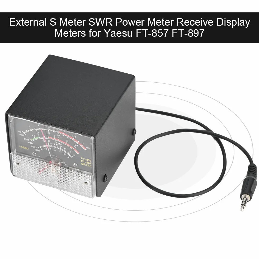 Akozon Zewnętrzne mierniki wyświetlacza, zewnętrzny miernik mocy S SWR miernik odbierania liczników do FT-857 FT-897 Zewnętrzne wyświetlacze rozszerzeń Wielofunkcyjny