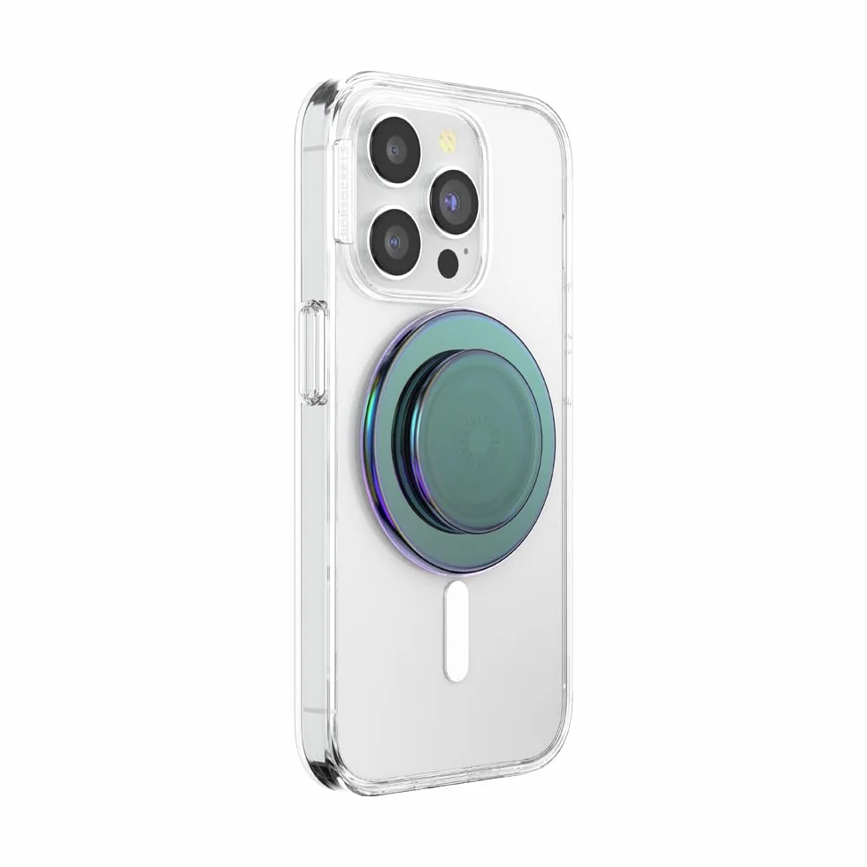 PopSockets Uchwyt do telefonu MagSafe z podpórką, stojak magnetyczny, wymienna góra, bezpieczne trzymanie etui MagSafe, uchwyt na telefon i tablet - Nightshade