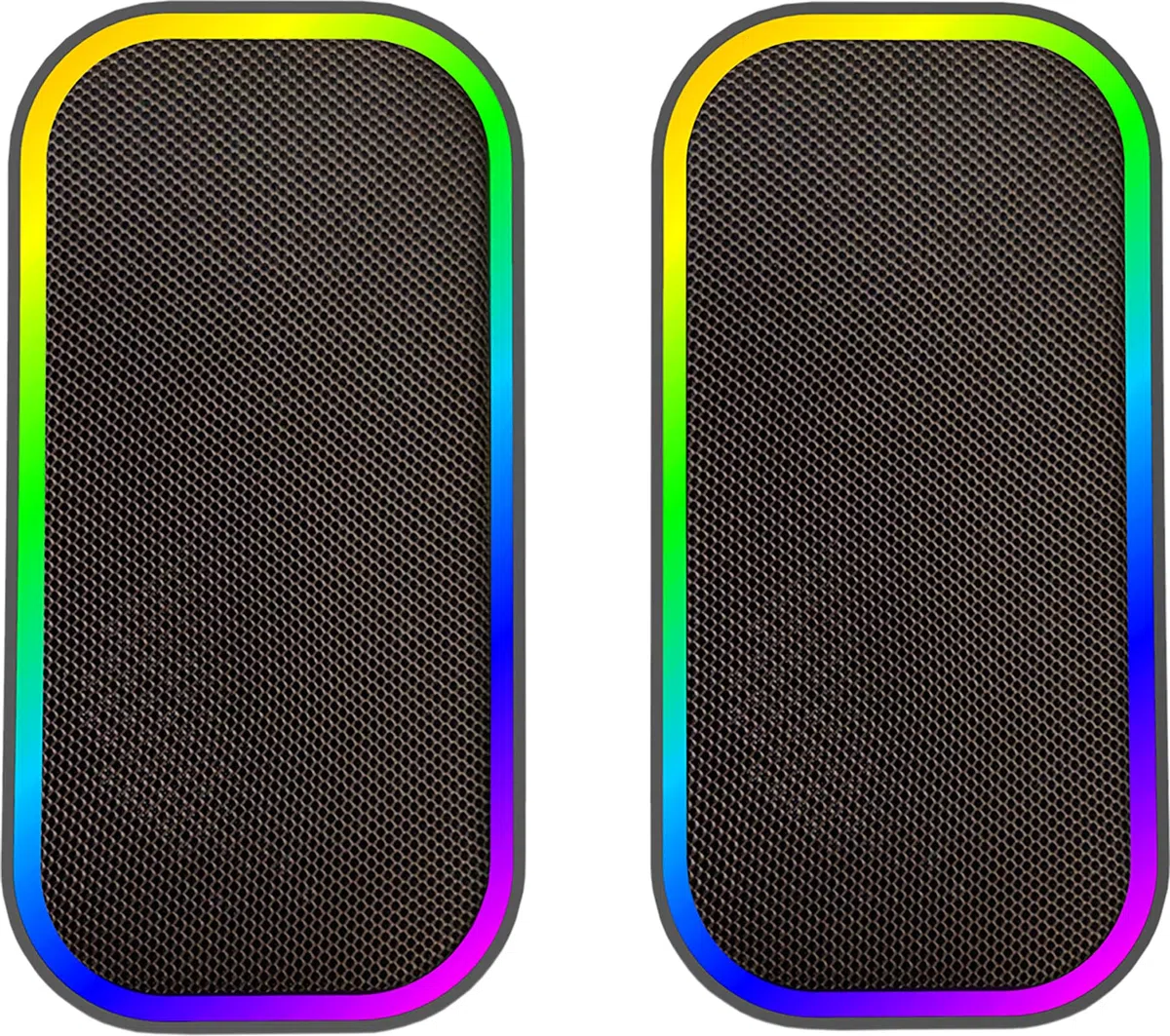 Speedlink Token Gaming PC Głośnik Bluetooth - Głośnik do gier RGB z kablem Gniazdo AUX 3,5 mm lub złącze Bluetooth do laptopa, tabletu, smartfona, 6 trybów oświetlenia, 12 W, czarny