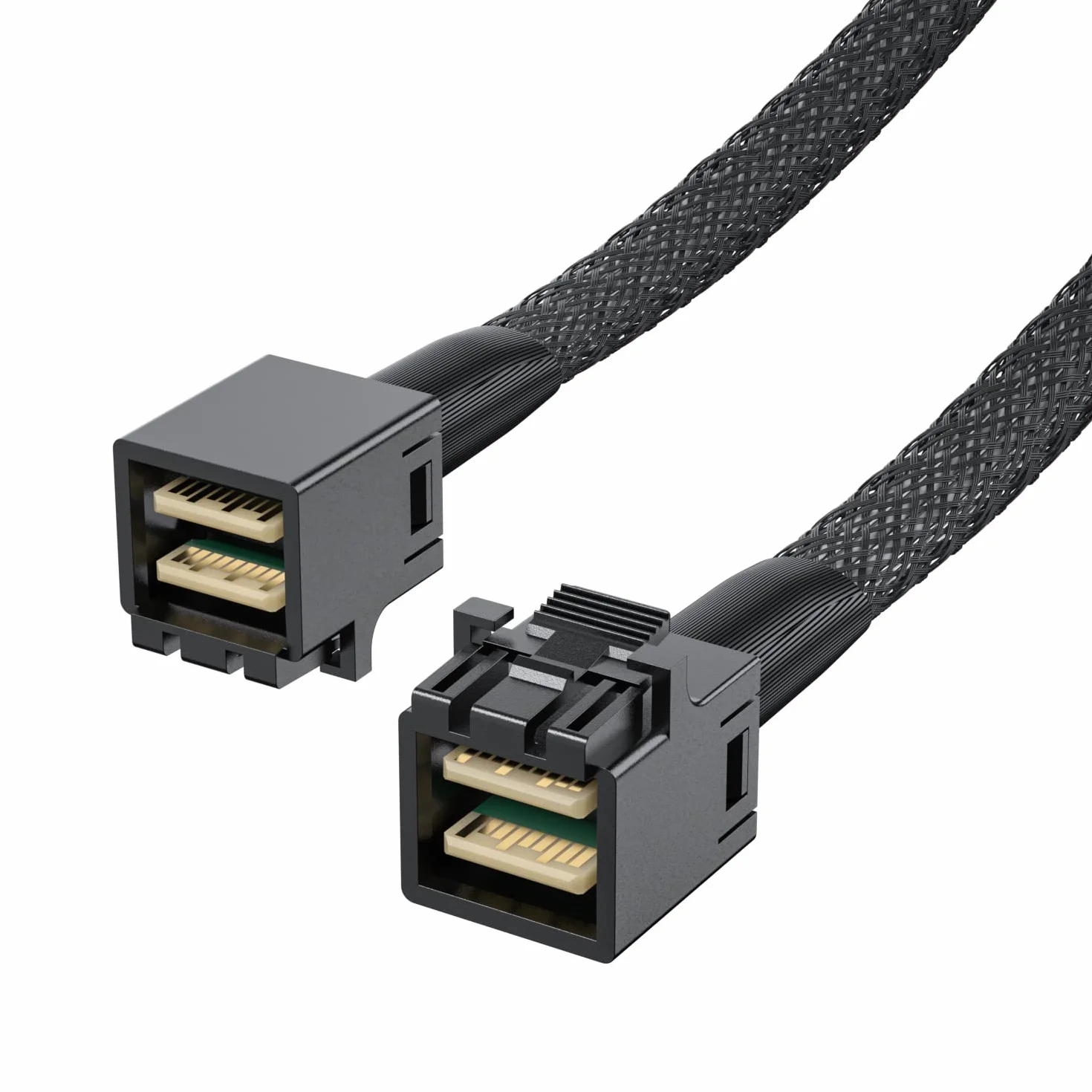 Kabel Mini SAS HD wewnętrzny SFF-8643 do SFF-8643 12G, z pasmem bocznym, 100 omów, 1 m (3,3 stopy)