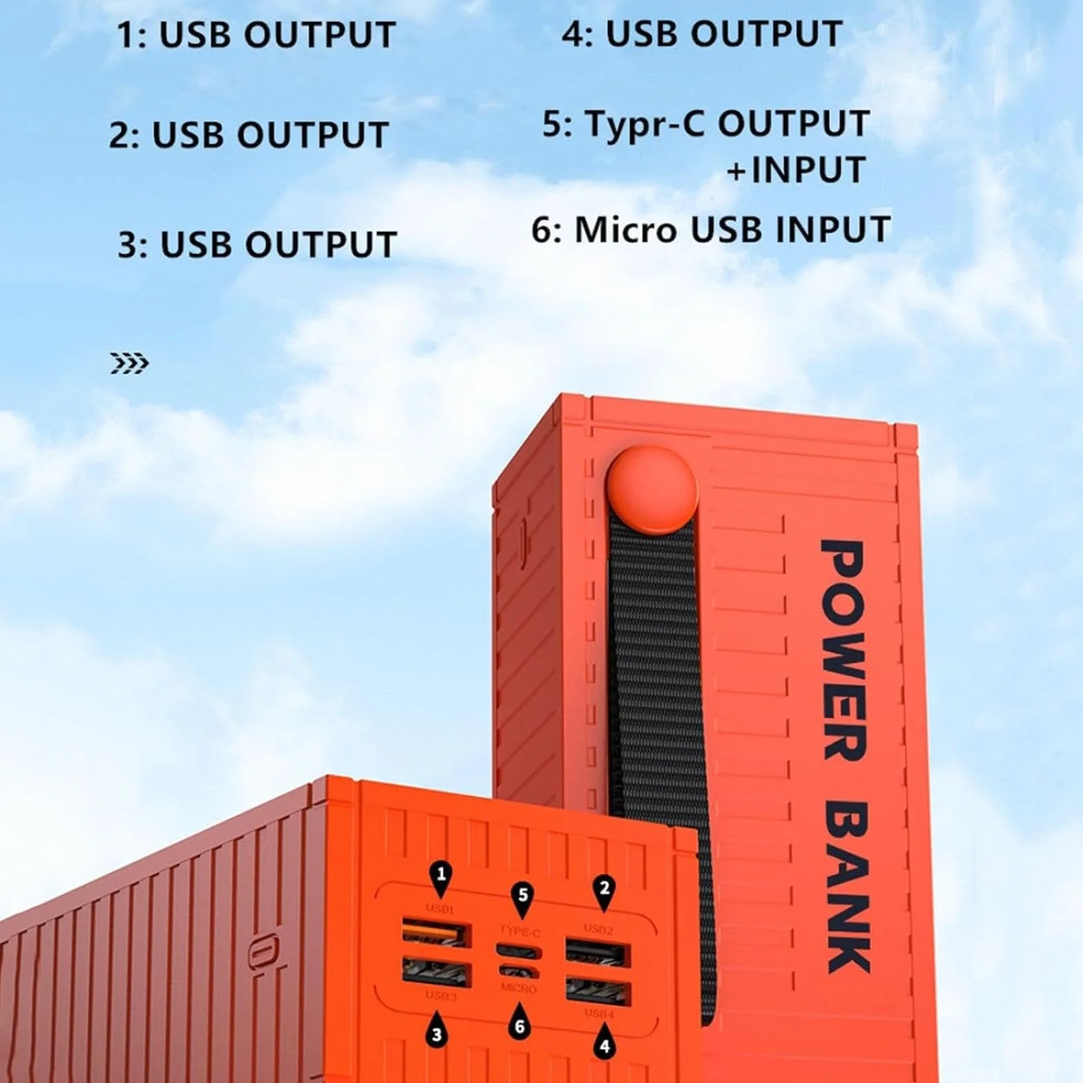 Powerbank Powerbank/66 W super szybkie ładowanie 100000 mAh cyfrowy wyświetlacz pojemnik powerbank 1w20.000 zewnętrzny zasilacz mobilny o dużej pojemności (20000 mAh/żółty)