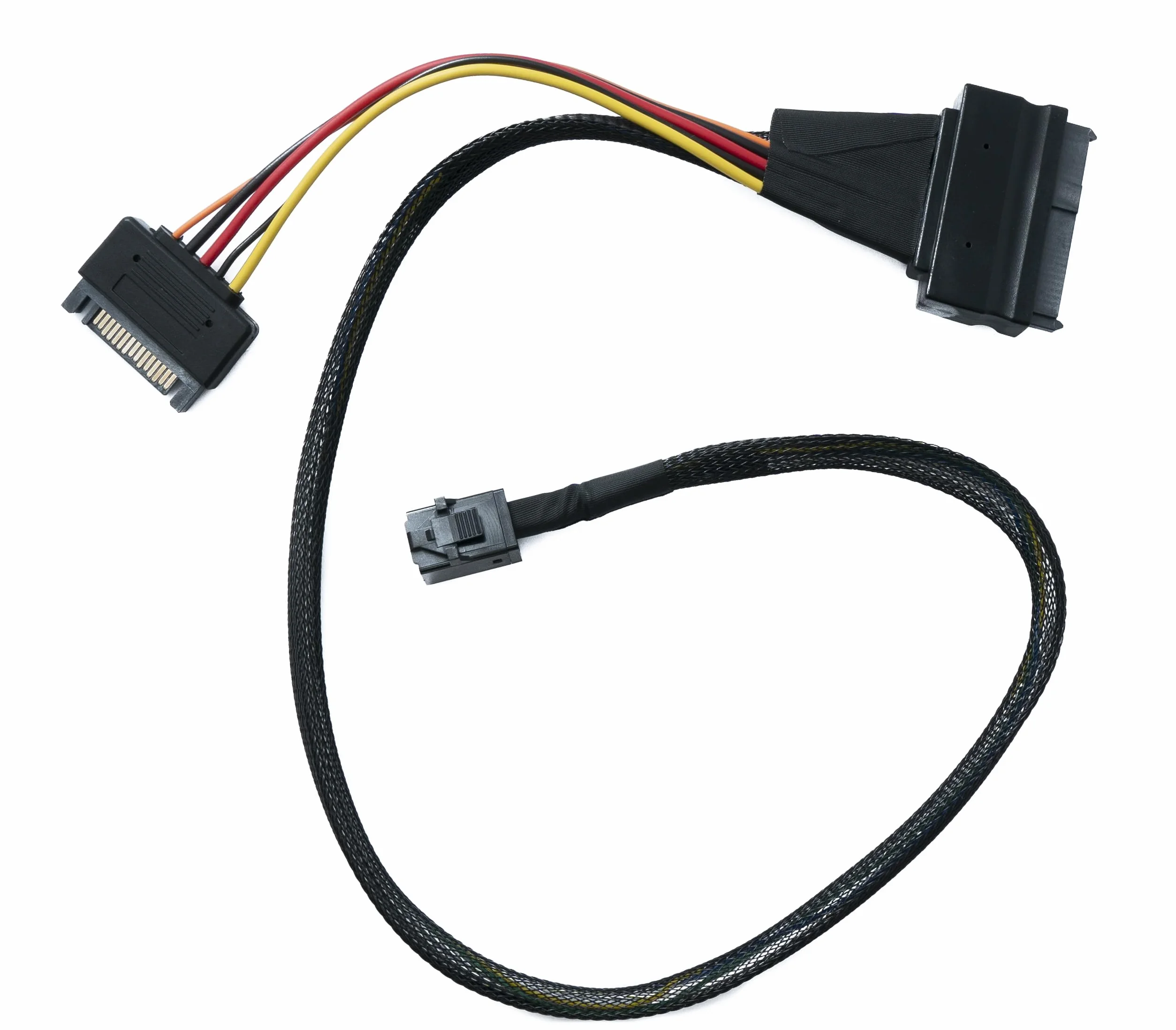 System-S SFF-8643 kabel 100 cm Mini SAS HD do U.2 SFF-8639 NVMe adapter SSD HDD