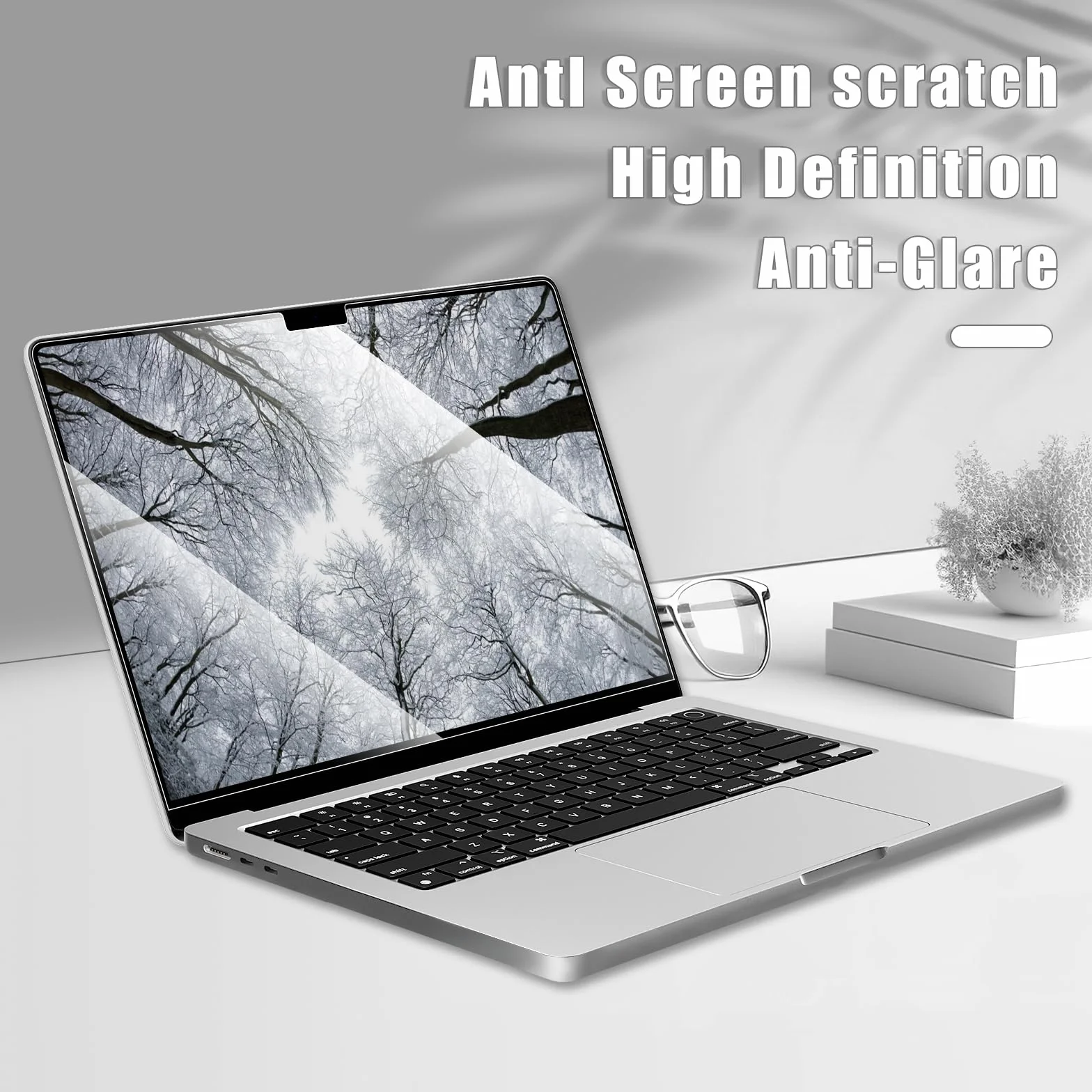 Folia ochronna na wyświetlacz ze szkła hartowanego do MacBook Air 2025-2022 13,6 cala M4 M3 M2 Chip A3240 A3113 A2681 twardość 9H ochrona ekranu folia ochronna szkło ochronne przezroczyste odporne na