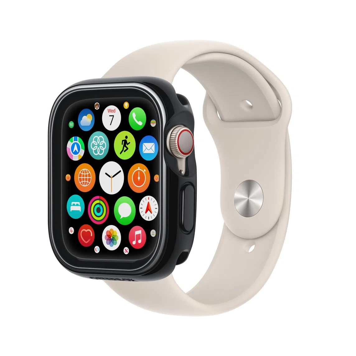 Watch Bumper OtterBox do Apple Watch Series 9/8/7-45mm, odporne na wstrząsy, odporne na upadki, smukłe etui ochronne na zegarek Apple Watch, chroni wyświetlacz i krawędzie, Obsidian