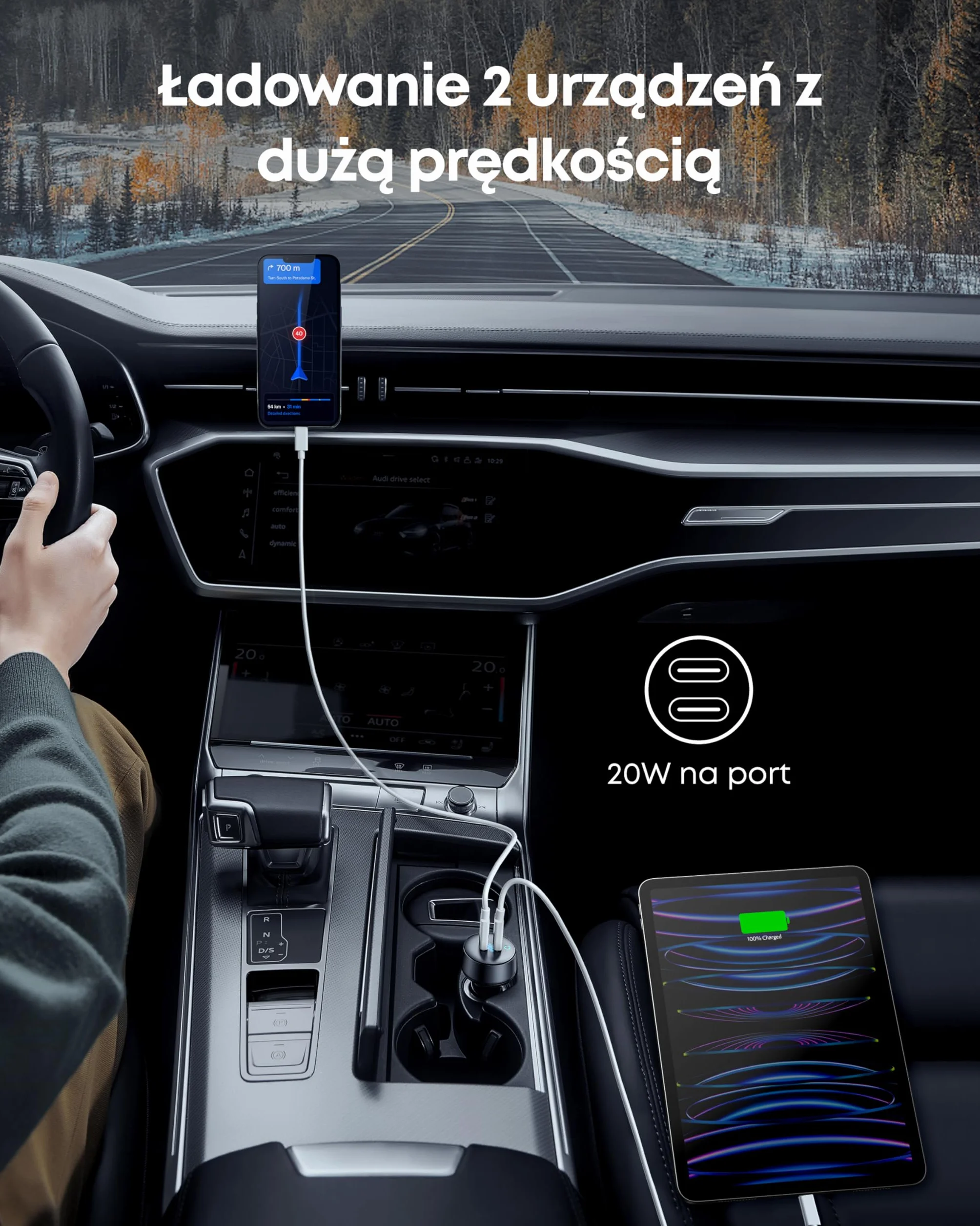 Anker PowerDrive III Duo USB-C car charger, 40W 2-port PowerIQ 3.0 charger, power delivery for iPhone 15/15 Plus/15 Pro/15 Pro Max, Galaxy S10/S9, Pixel, iPad/iPad Mini and more