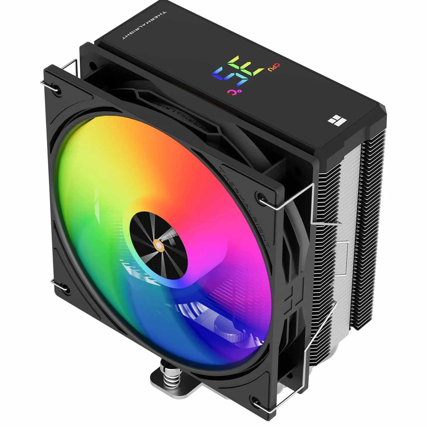 Thermalright Assassin X 120R cyfrowy procesor ARGB Black CPU, cyfrowy ekran Top Cover, TL-P12-S PWM Quiet Fan CPU, chłodzenie powietrza, obsługa AM4/AM5, Intel LGA1851/1700/1150/1151/1200