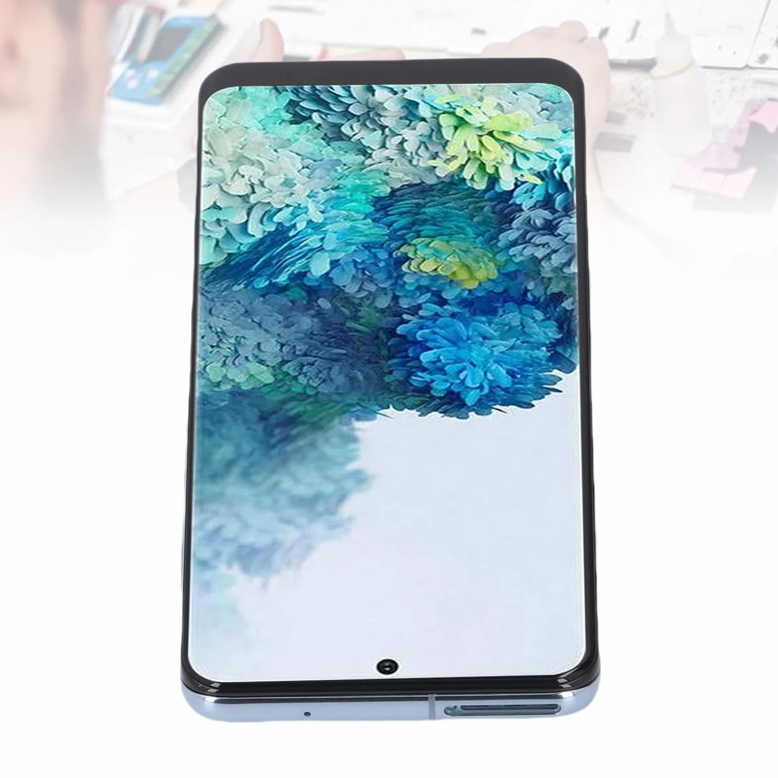 Jectse Wymiana Ekranu Telefonu dla S20 4G, 6.2 -calowy Wyświetlacz Wyświetlacza Digitizer z ramką i Zestawem Naprawczym, Zestaw Wyświetlacza Panelu Dotykowego dla G980U G980B (BLUE)