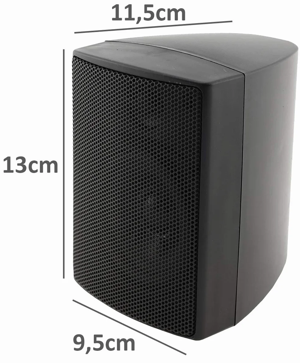 ChiliTec 2-drożne głośniki ścienne stereo HiFi 40 W 8 Ohm czarny