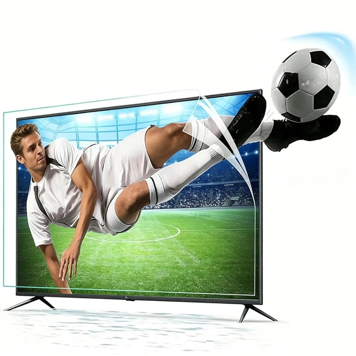 Matowa osłona ekranu telewizora 32-75 cali, antyodblaskowa, odporna na zarysowania, ochrona przed promieniowaniem, wyświetlacz LCD LED, ekran ochronny, do użytku wewnątrz i na zewnątrz, 124,5 cm (49