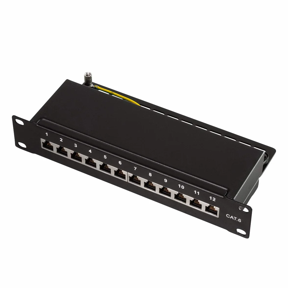 LogiLink Professional Cat.6 (250 MHz) panel krosowy - panel rozdzielczy, 10", STP (ekranowany) 12-portowy (RJ45)
