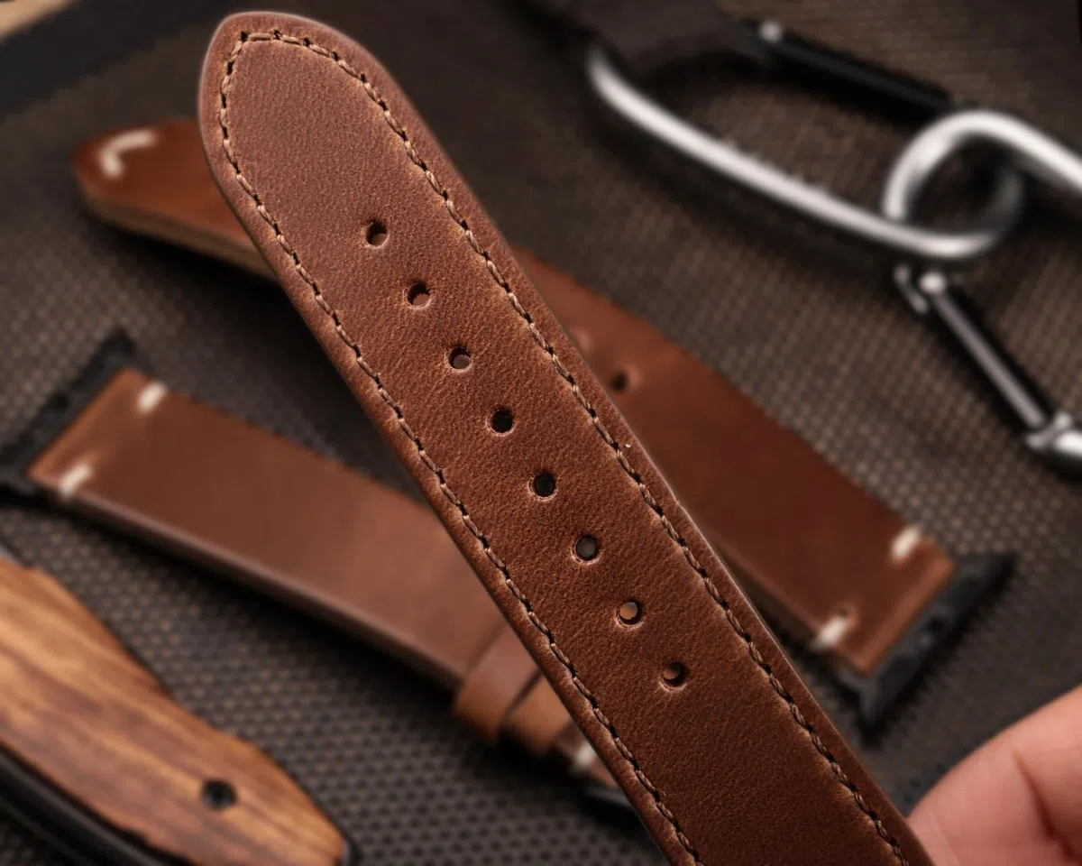 Miękki skórzany pasek do zegarka Horween kompatybilny z zegarkiem Google Pixe l/Pixel 2 / Pixel 3 41 mm/Pixel 3 45 mm/Pixel 4 41 mm/45 mm, pasek zastępczy do zegarków Pixel Smart Watch