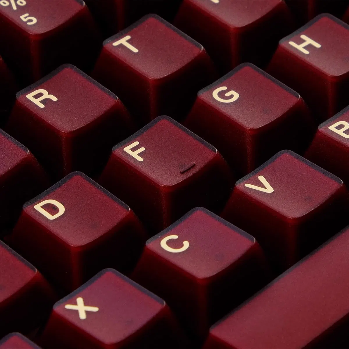 114 klawiszy PBT Doubleshot nasadki klawiszy profil wiśni półprzezroczyste czerwone nasadki na klawisze zestaw pasuje do 60% 65% 75% Cherry Mx przełączników klawiatury mechanicznej