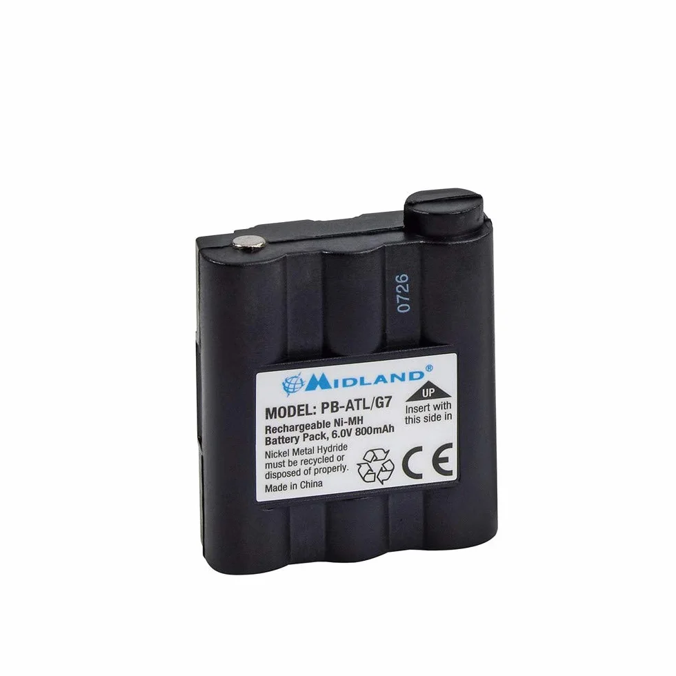 Midland PB-ATL/G7 C784, ZestawBateriiDla Midland G7/G7XT/G7PRO, G9/G9PLUS/G9PRO i Pacific, 800 mAh (6 V), BateriaDoTalkie-Walkie