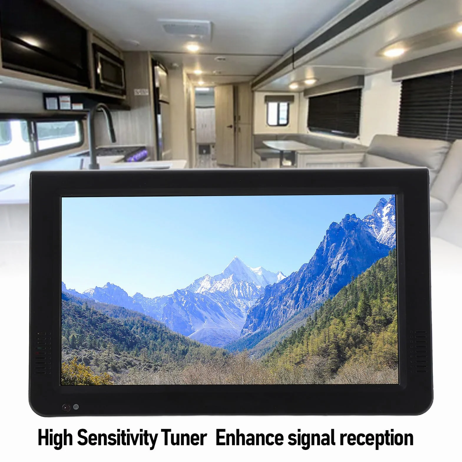 XUMIUZIY 10 "Mały Przenośny Telewizor, Cyfrowy Telewizor z Ekranem LED, Bateria 4000 MAh, Tuner o Wysokiej Czułości, Port USB, Kabel do ładowarki Samochodów Ssących, do Biwakowania,
