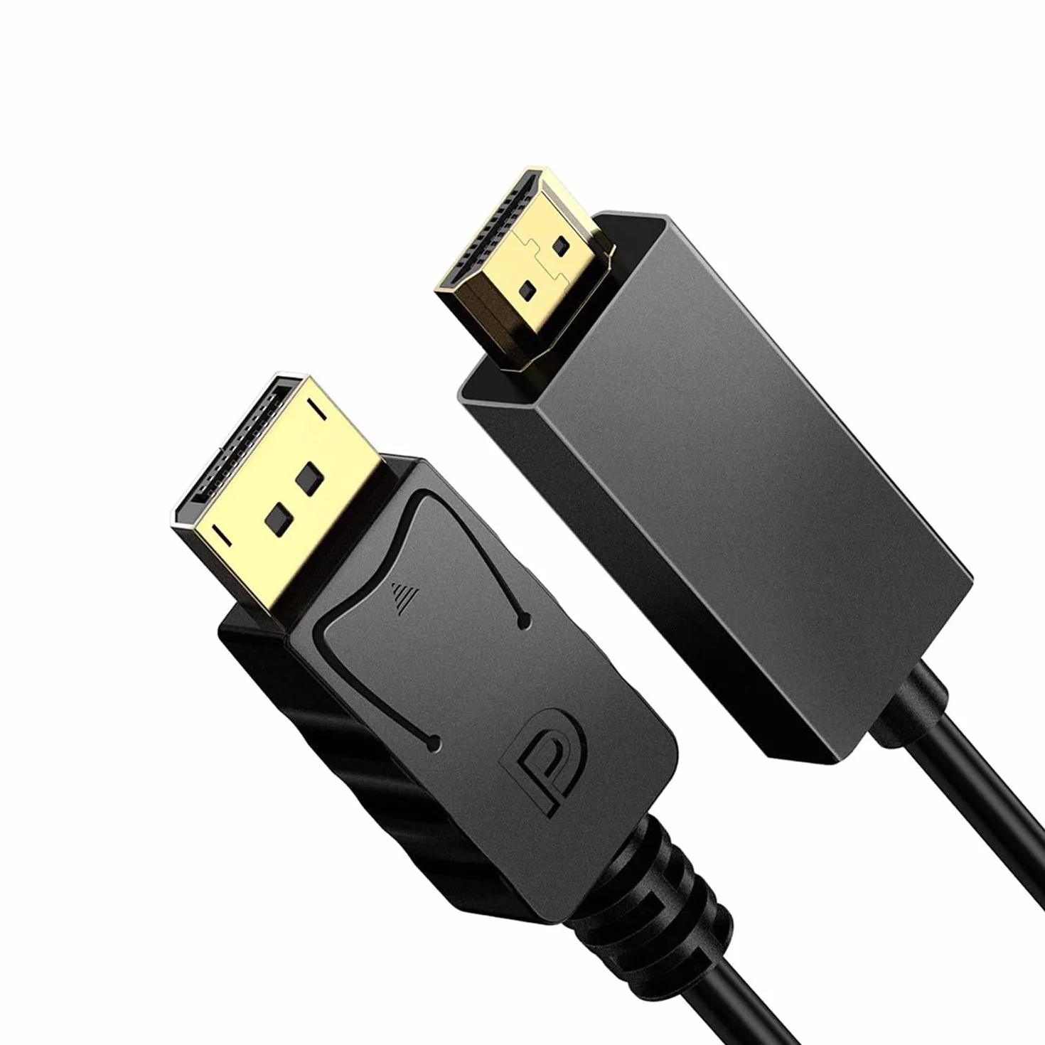 Kabel DisplayPort na HDMI, 1,8 m Display Port (DP) High Speed z transmisją audio | Full HD 1080p | wtyczka do wtyczki | Kompatybilny z PC/komputerem stacjonarnym/laptopem
