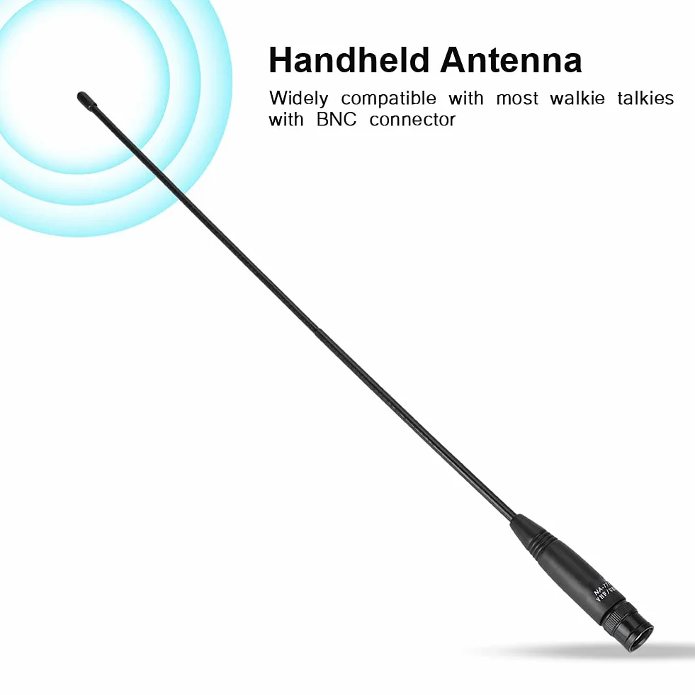 38cm Złącze Bnc, Dwuzakresowa Elastyczna Antena Ręczna Nagoya na 771 Bnc 4575 144 430 MHz dla Walkie Talkie