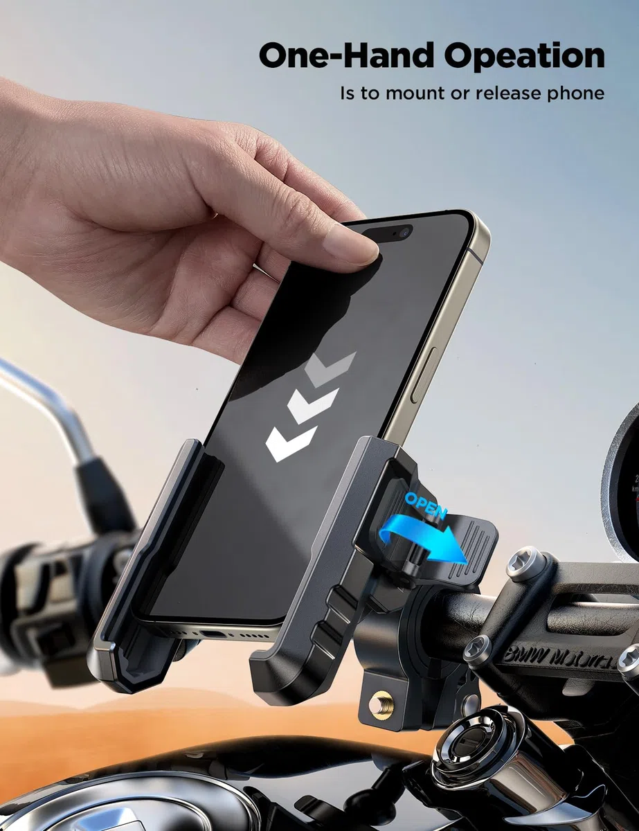 JOYROOM 2024 uchwyt na telefon motocyklowy, uchwyt na telefon komórkowy, antywibracyjny, uchwyt na telefon rowerowy, uniwersalny do iPhone 15 14 13 PRO Max, Samsung S24 S23 Ultra, 4,7-7" Smartfony