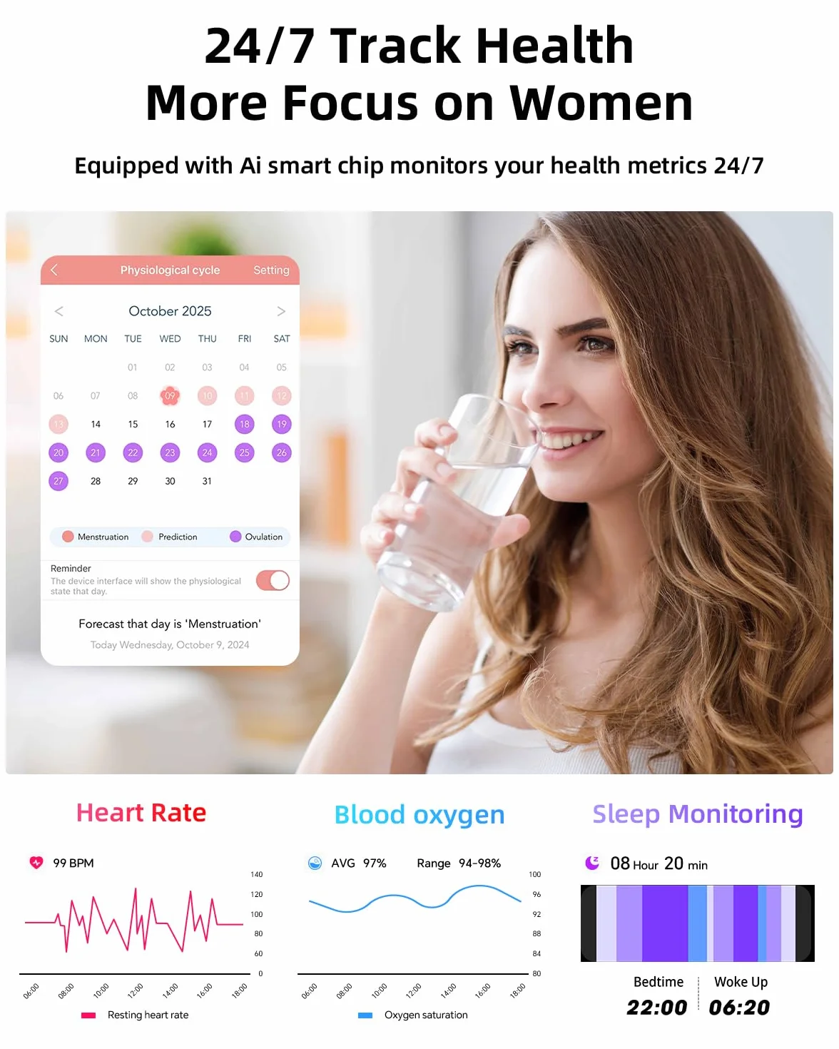 Smartwatch 1,39" z monitorem tętna snu SpO2 stresu, wodoodporny IP68, Fitness Smartwatch dla Android iOS