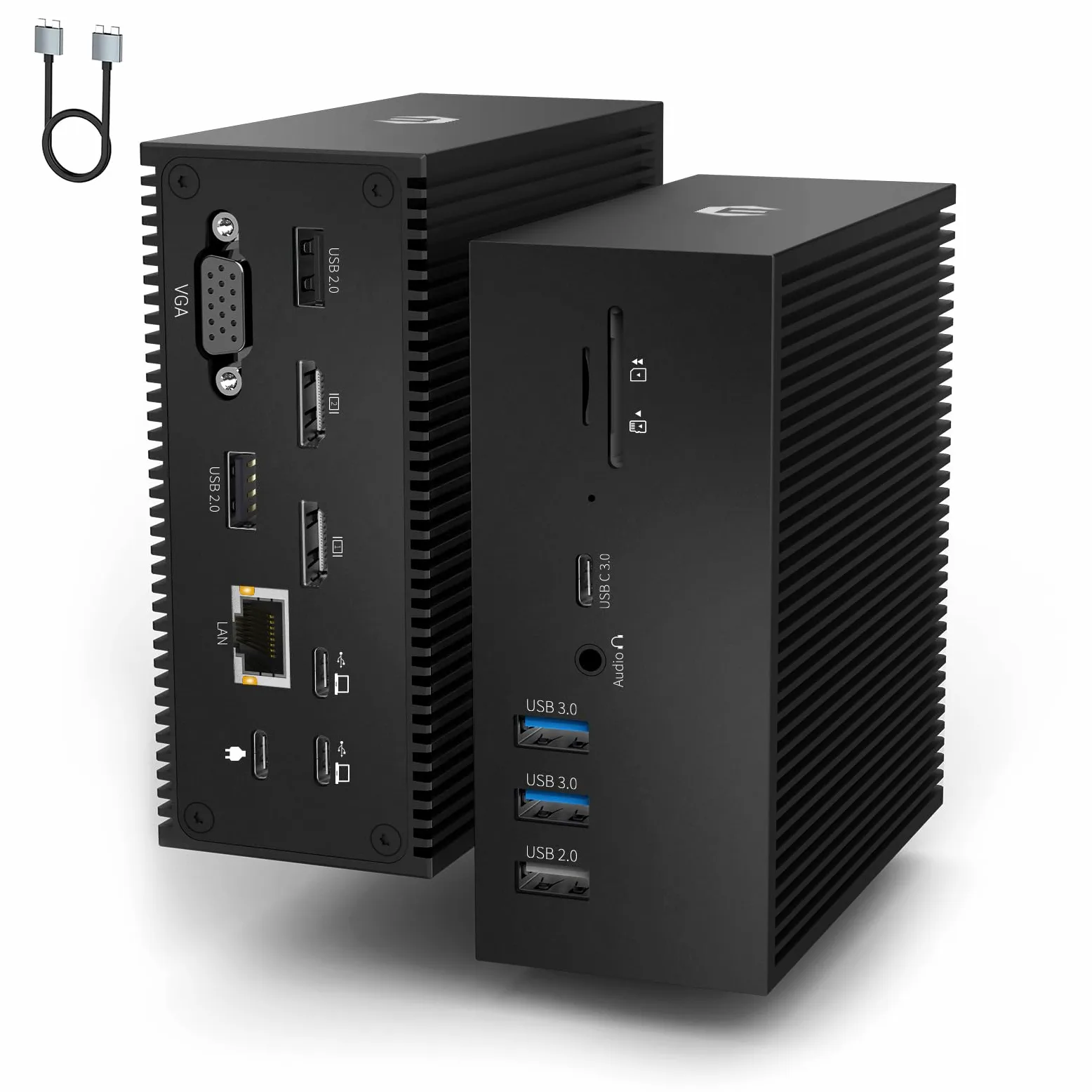 Stacja dokująca USB C 16 w 2, uniwersalna stacja dokująca USB C, Triple Display z 4K HDMI, VGA, 100 W PD USB C Hub do MacBook Pro/Air, Lenovo, HP, Dell (USB-A/C 3.0, RJ45 LAN, Audio & Mic, SD/TF)
