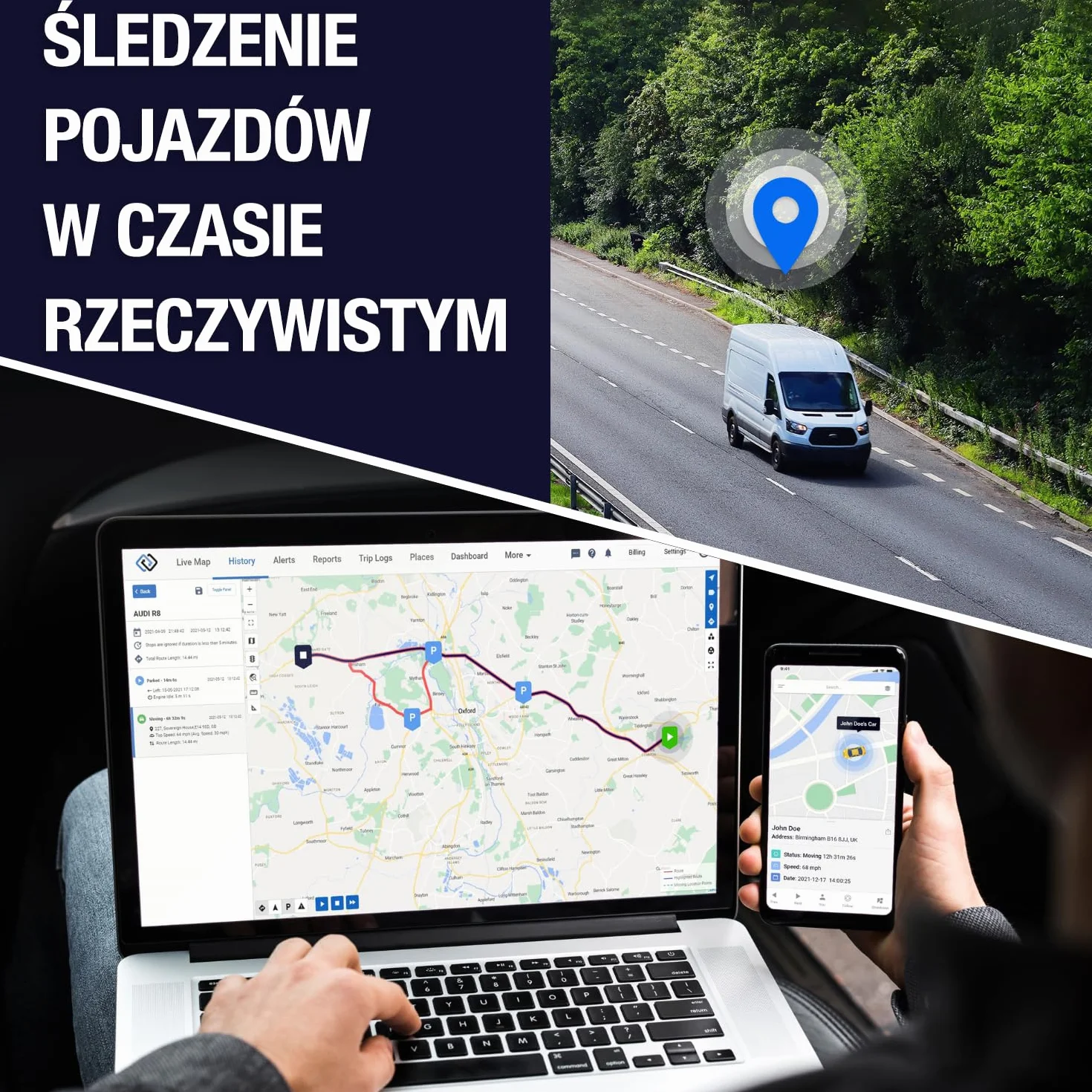 GPSLive Geo Track Lokalizator GPS do Pojazdów – Tracker GPS do Samochodu, Vana i Motocykla, Śledzenie GPS w Czasie Rzeczywistym, Samodzielna Instalacja, System Telematyczny