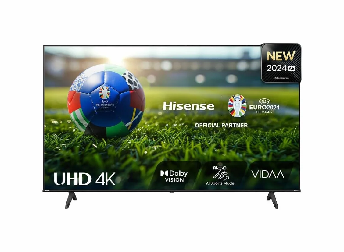 Hisense Smart TV 43 cali 43A6N 4K UHD, Dolby Vision, HDR, VIDAA z Youtube, Netflix, Disney+, kanał+(model 2024)