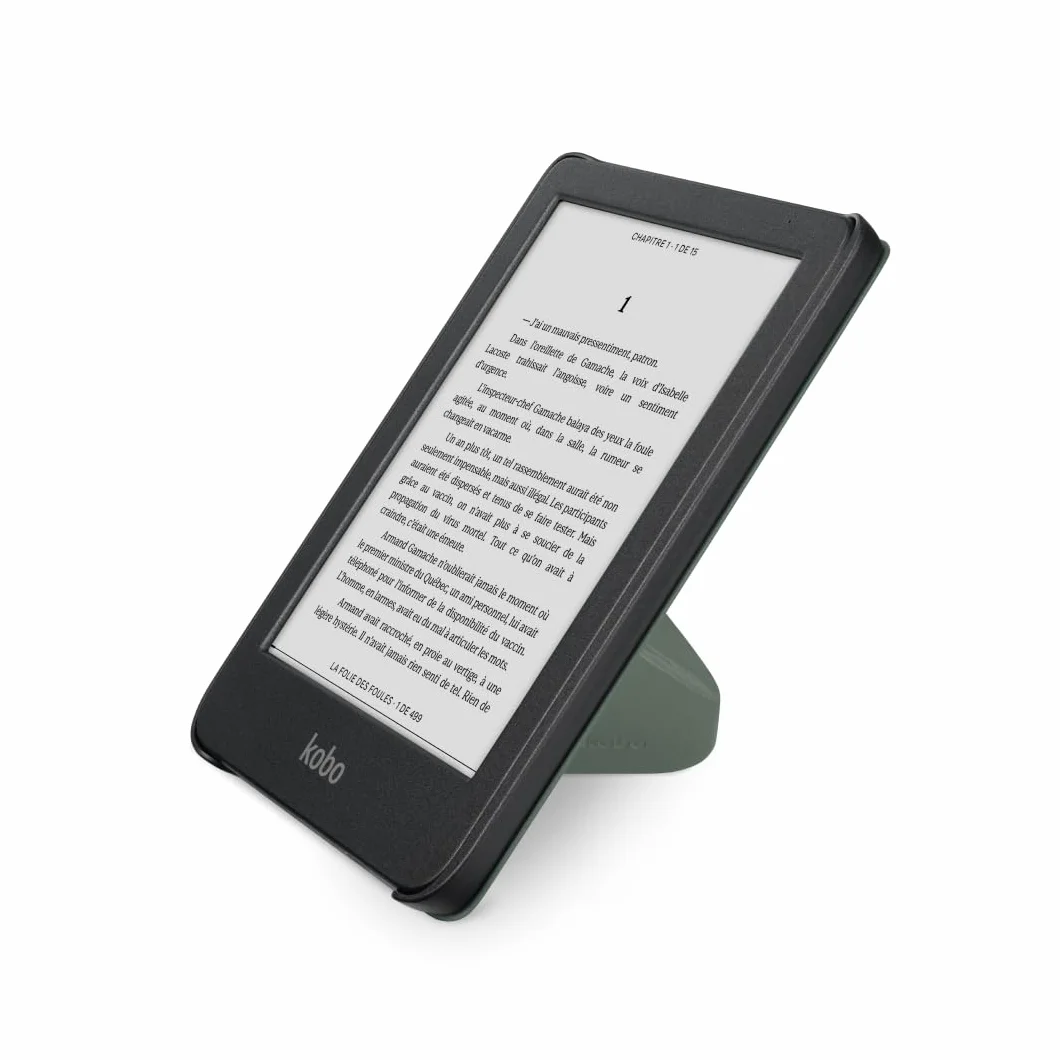 Kobo Clara Colour/BW SleepCover etui technologia uśpienia/budzenia wbudowany stojak 2-kierunkowy wegańska skóra kompatybilne Kobo Clara Color/BW 15.2 cm Mglisty Green