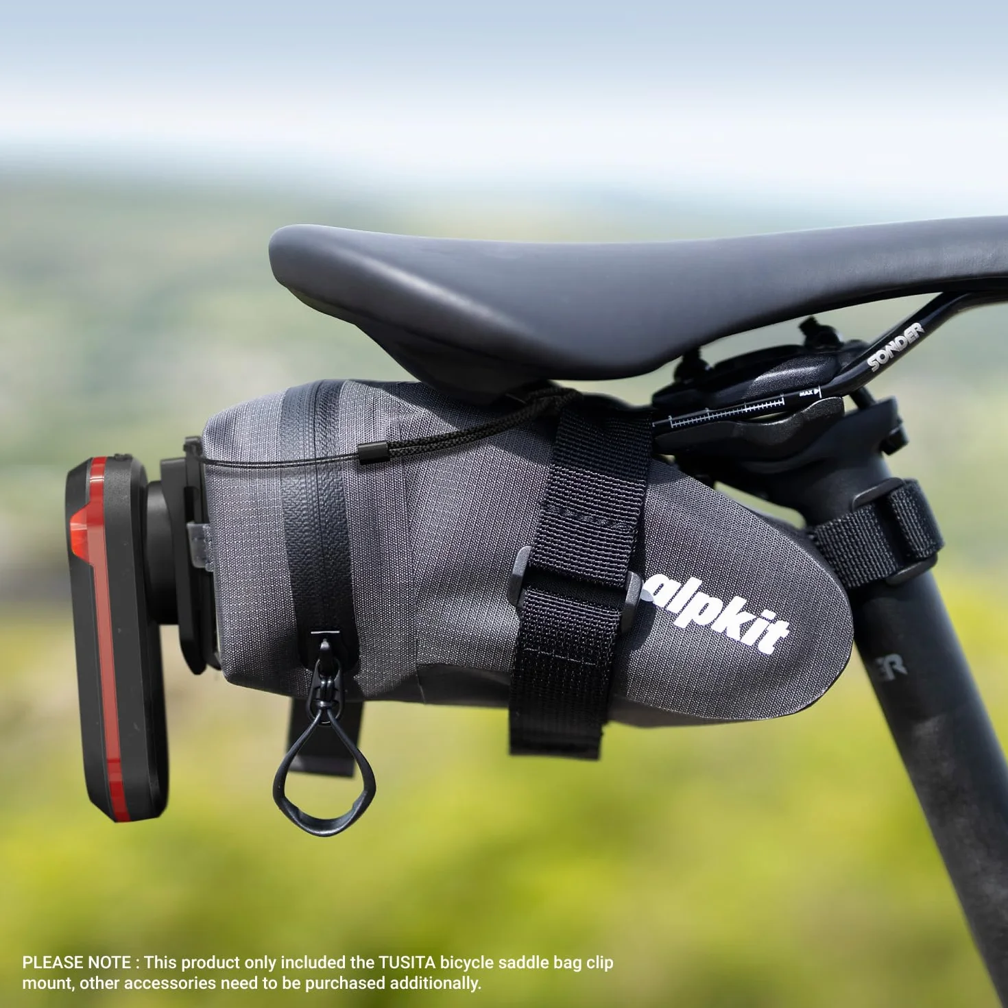 TUSITA Uchwyt Clip (Mały Slot) na Torba Siodełko Rowerowa Kompatybilna z Garmin Varia RTL515, RTL510, RVR315, RearVue 820