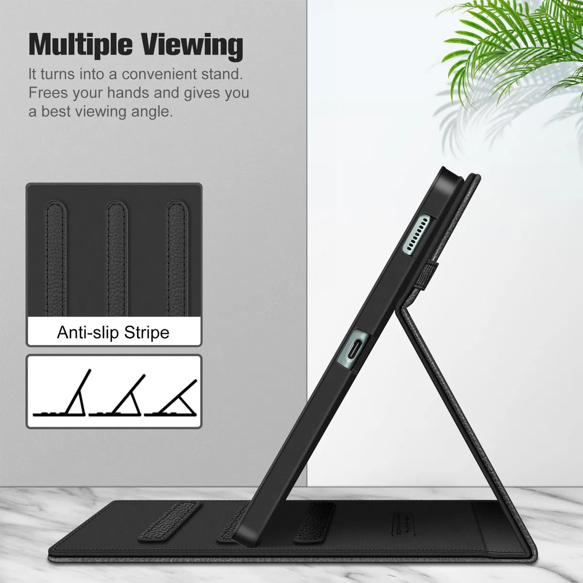 Fintie Etui do Samsung Galaxy Tab S6 Lite 10.4 2022/2020 SM-P610/P613/P615/P619, miękkie etui ochronne z TPU na tył obudowy z uchwytem S Pen i przegródkami na dokumenty, czarne