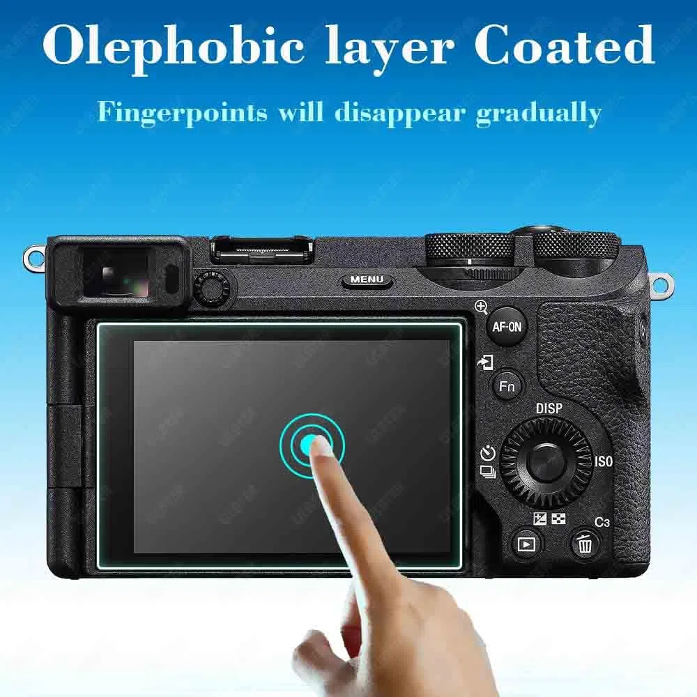ULBTER Ochraniacz ekranu do aparatu Sony Alpha A7C II 7C II A7CII A7CR A6700 6700 i osłona gorącej stopki 0,3 mm twardość 9H osłona ze szkła hartowanego, odporna na zarysowania i bąbelki [3 + 2