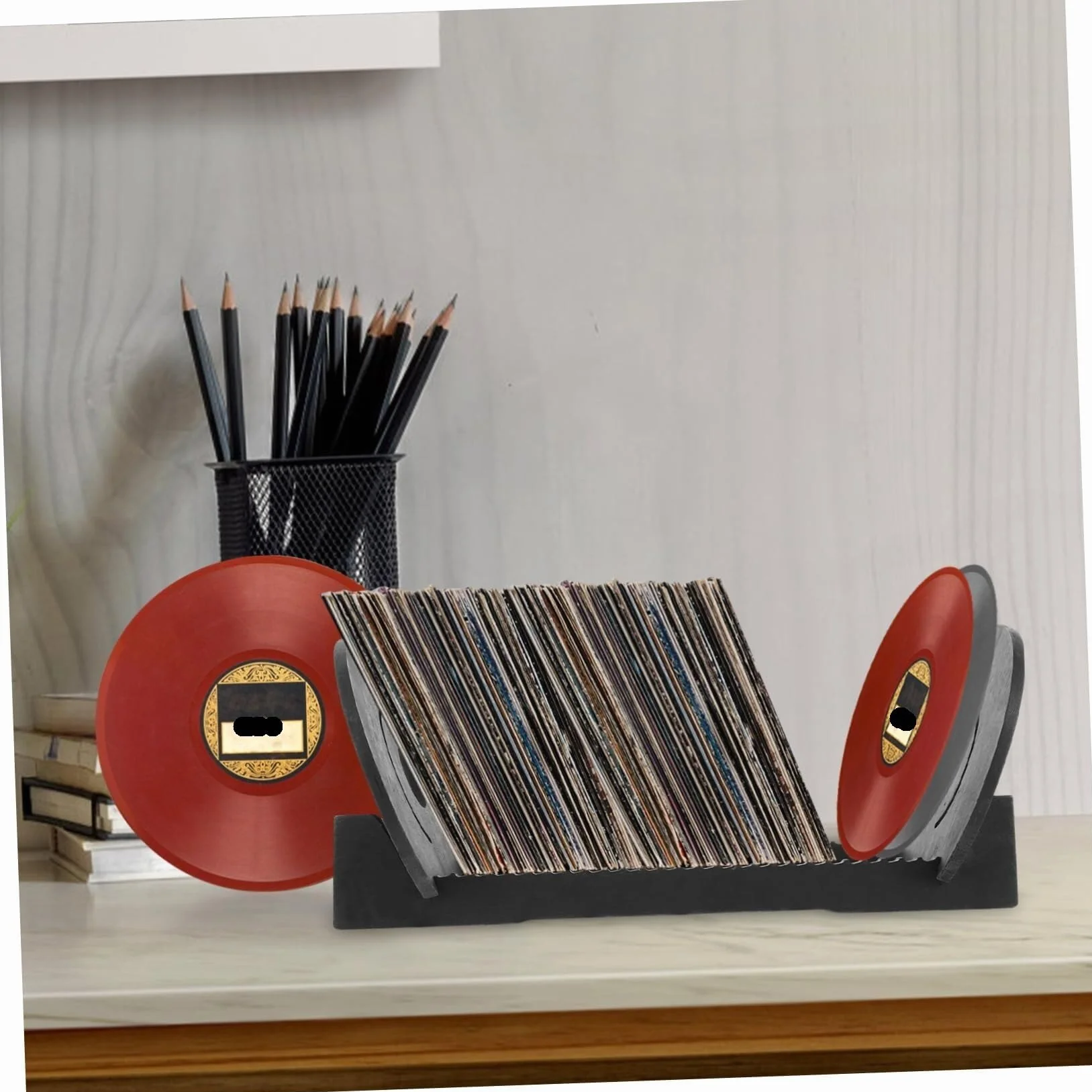 Stojak Płyty Winylowe Stojak Do Przechowywania Płyt CD Uchwyt Na Płyty Winylowe Ekspozycyjny Albumy Organizer Biurko Kolekcja Winylowych Uchwyt