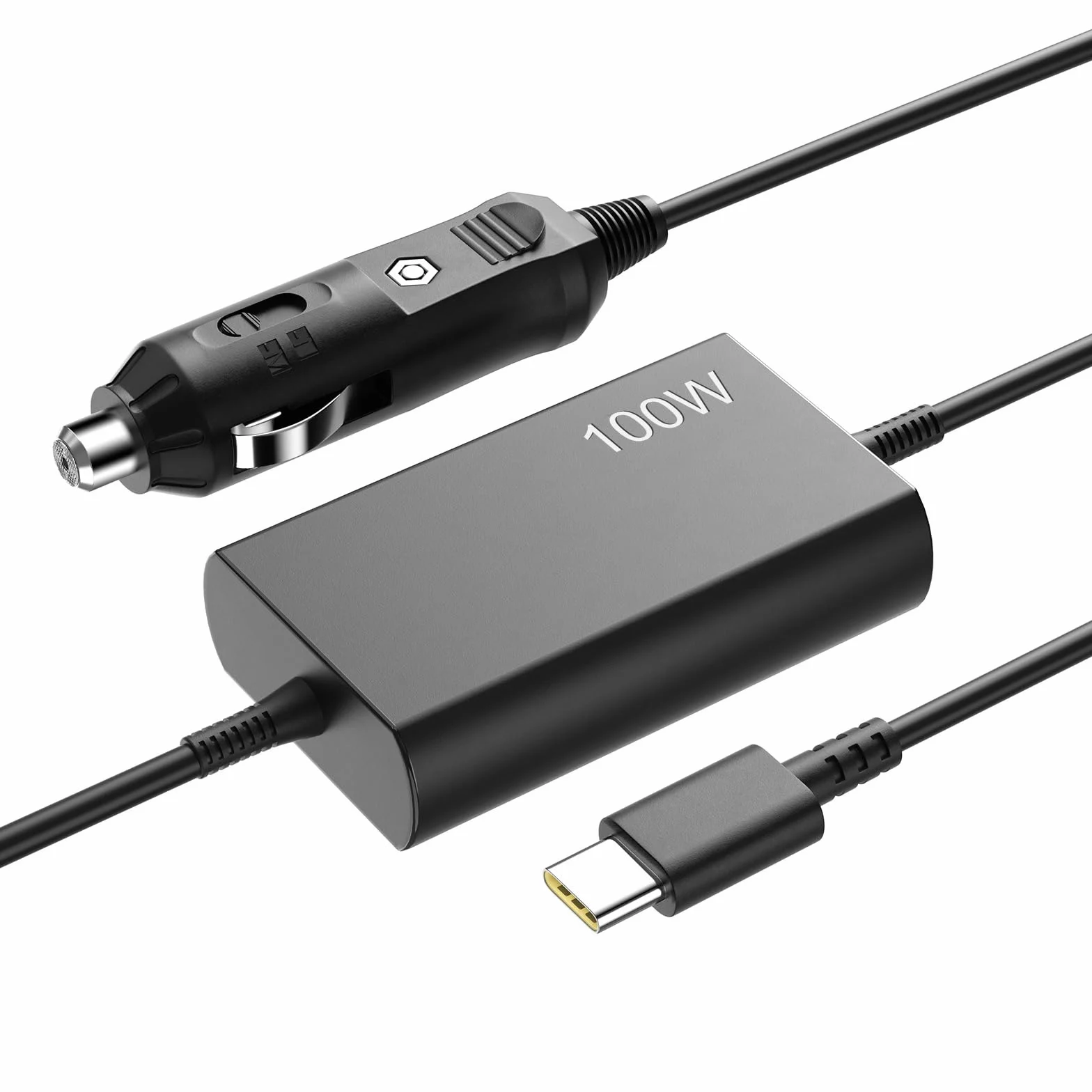 Ładowarka samochodowa USB C 100 W zasilacz samochodowy 12 V-24 V do Lenovo ThinkPad IdeaPad Yoga ThinkBook Asus ROG Flow HP Dell Acer Surface Book 2 MacBook Pro/Air Huawei Razer MSI kabel do ładowania