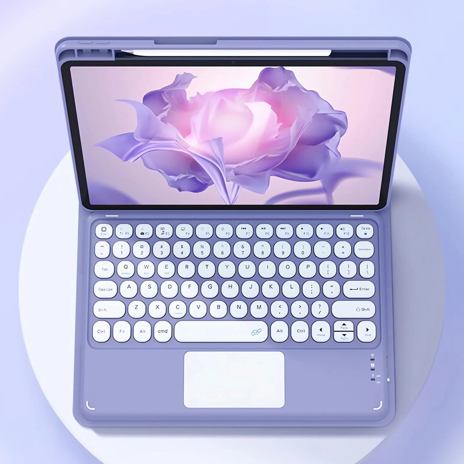 Etui z klawiaturą do Xiaomi Mi Pad 7/7 Pro 11.2", Wbudowany Uchwyt Na Ołówek, Magnetyczna Odłączana Bezprzewodowa Podświetlana Klawiatura z Myszą Bluetooth,Black 1