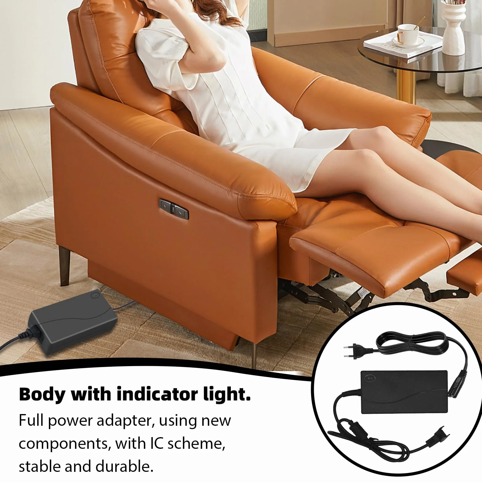 29 V 2 A Power Recliner, zasilacz do leżanki, zasilacz Power Recliner, zasilacz impulsowy, transformator, ładowarka, kabel do ładowania do leżaków, elektrycznej sofy do leżenia