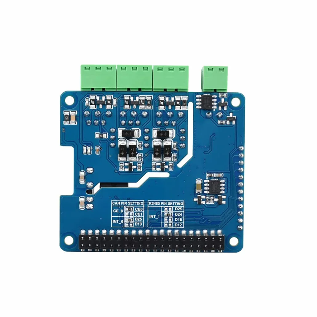 Izolowany RS485 CAN HAT (B) do Raspberry Pi Series, SPI Communication, 2-Ch RS485 i 1-Ch CAN, Converts SPI to CAN/RS485