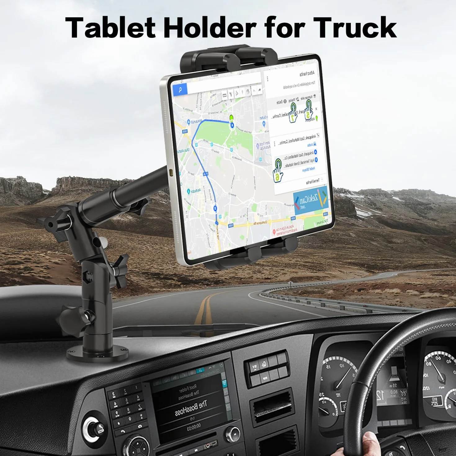 Samochodowy uchwyt na tablet, regulowany 360°, uchwyt na tablet do iPada/iPadmini, Samsung Galaxy (wszystkie 5-12 cali), idealny do kuchni, łazienki, sypialni, samochodu