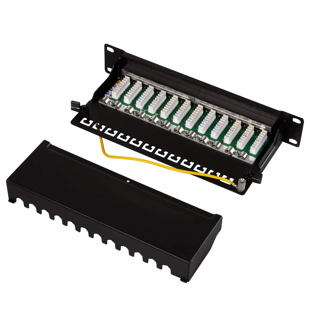 LogiLink Professional Cat.6 (250 MHz) panel krosowy - panel rozdzielczy, 10", STP (ekranowany) 12-portowy (RJ45)
