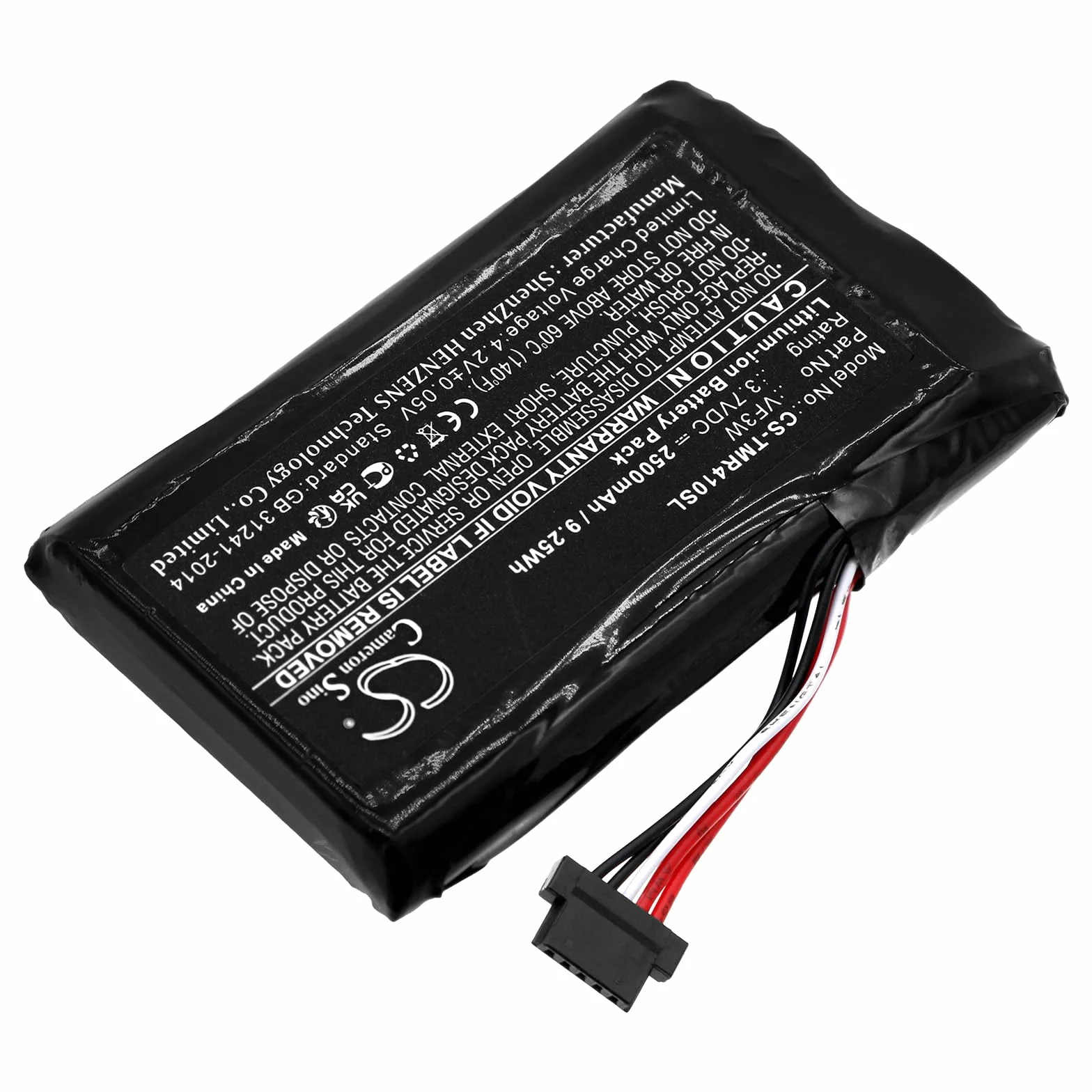 Cameron Sino zamiennik akumulatora do Tomtom 4GE40, Great Rides Edition, Rider 400, Rider 410, Rider 550 PN:Tomtom LHA11133000, LHA11138000, VF3W 2500mAh / 9.25Wh