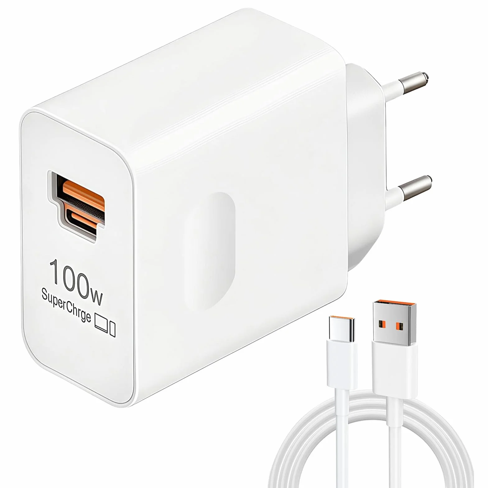 Szybka ładowarka SuperCharge 100 W USB C 2 porty z kablem 2 M 6 A do Honor i Huawei