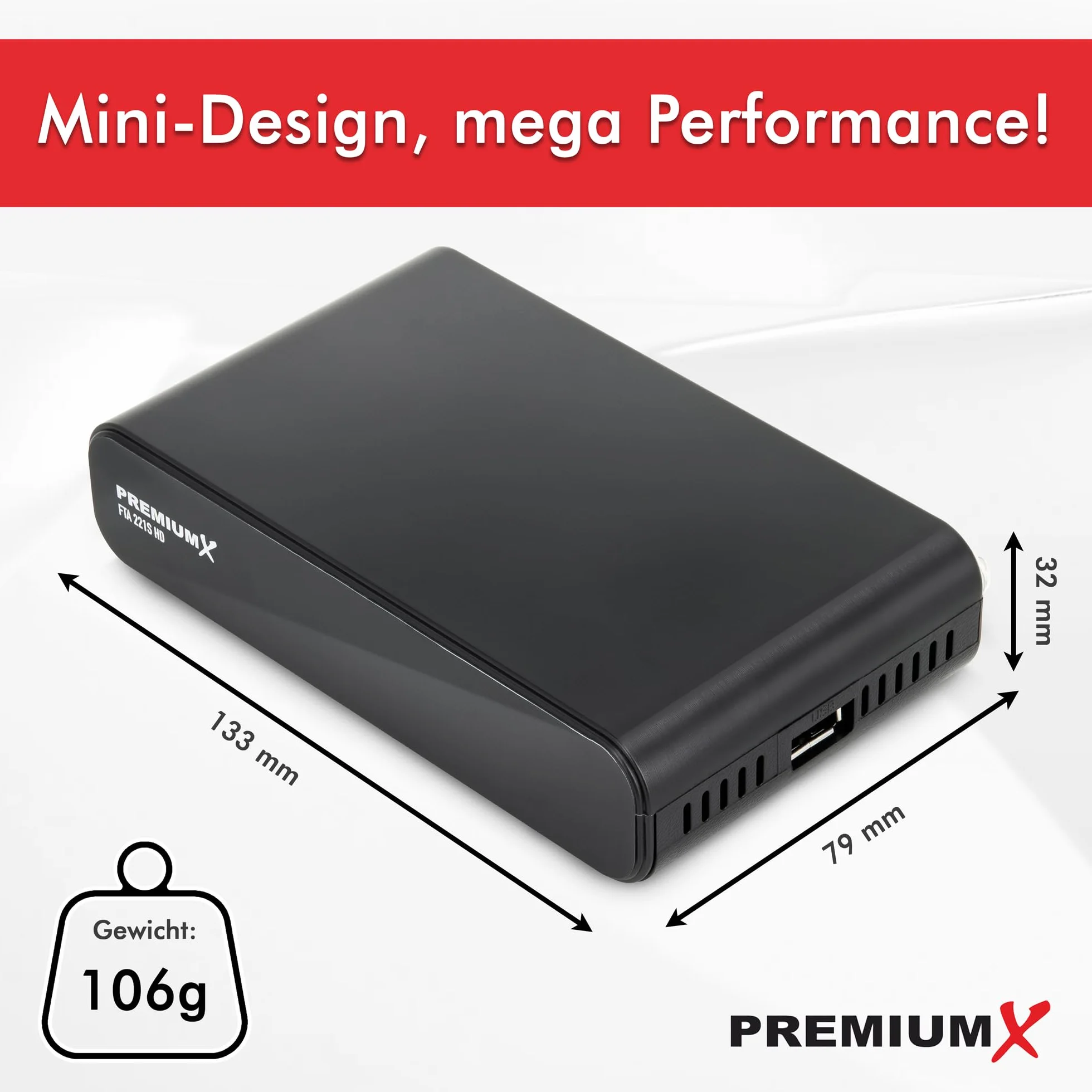 Odbiornik satelitarny DVB-S2 FTA HD 221S Unicable HDMI SCART USB Media Player