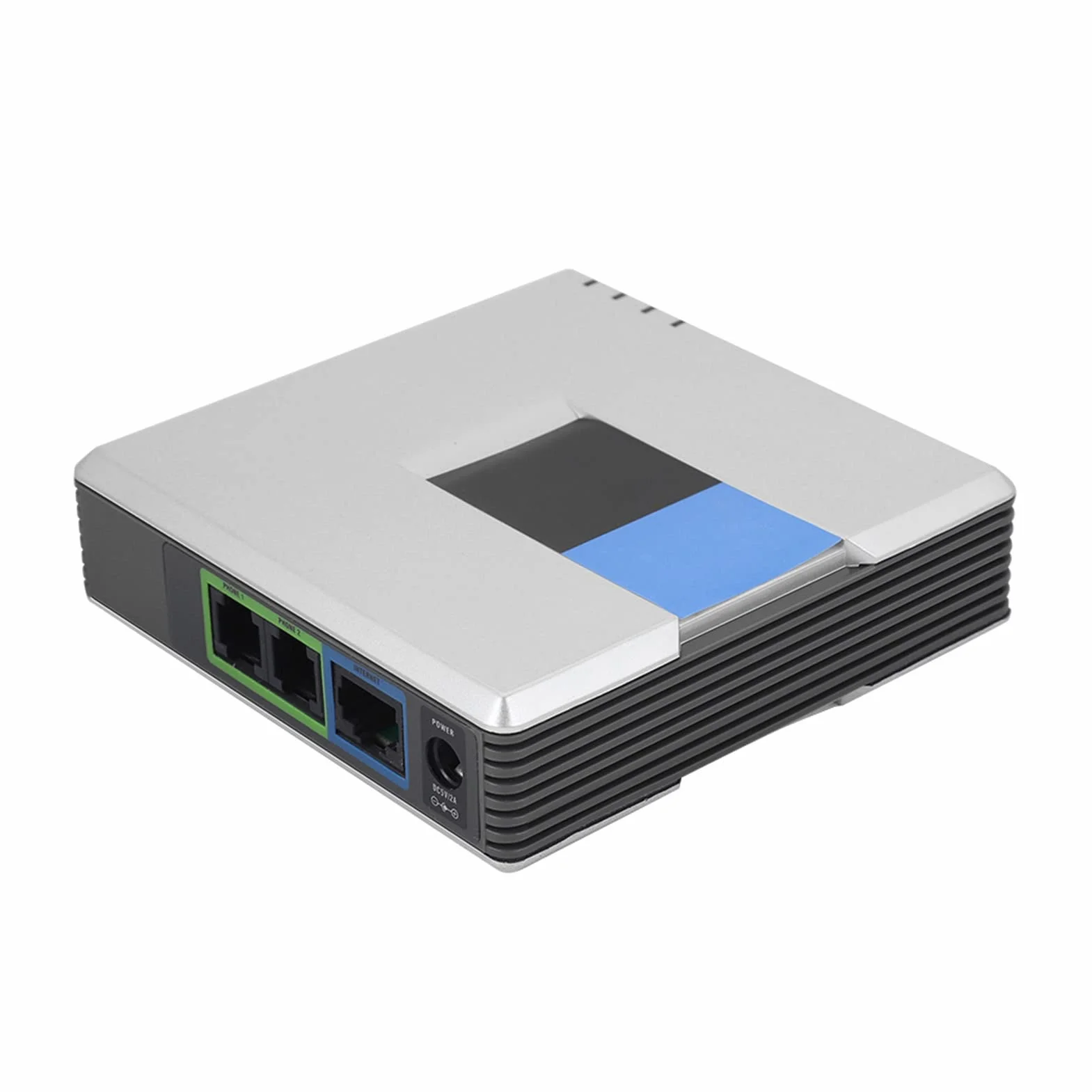 Analogowy adapter telefoniczny VoIP 2-portowy SIP V2 DHCP PAP2T RJ45