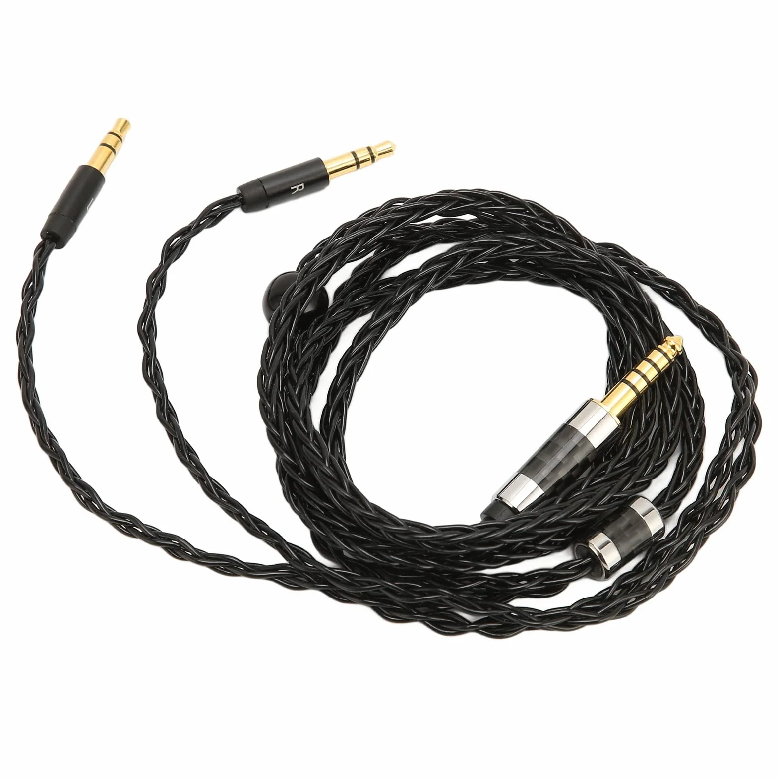 Posrebrzany 8-rdzeniowy Zbalansowany Kabel do Słuchawek, 4.4mm do Podwójnego 3.5mm, Kompatybilny z MDR Z7 Z1R Teloon D7100 D7200 D600 D9200, T1 T5