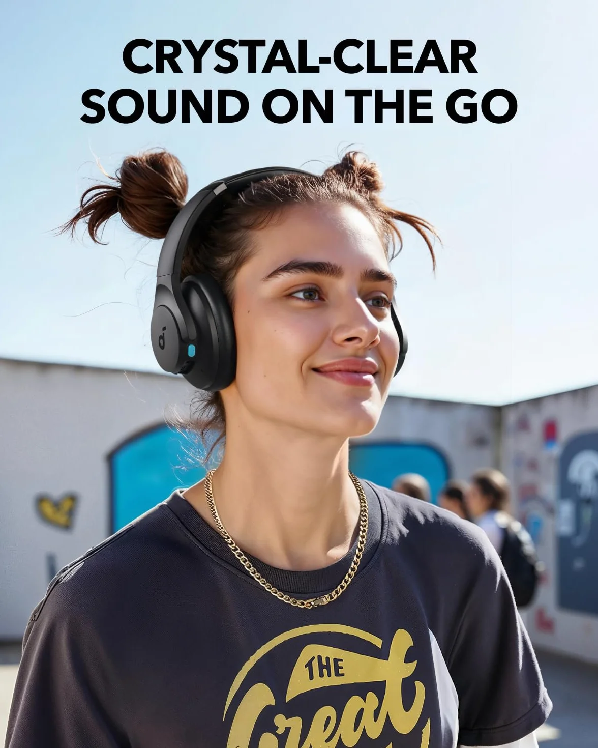 soundcore Bezprzewodowe nauszne słuchawki Bluetooth Anker Q11i(odnowiona), głębokie basy, 60 godzin odtwarzania, dźwięk wysokiej rozdzielczości, zdejmowane nauszniki, połączenie wielopunktowe